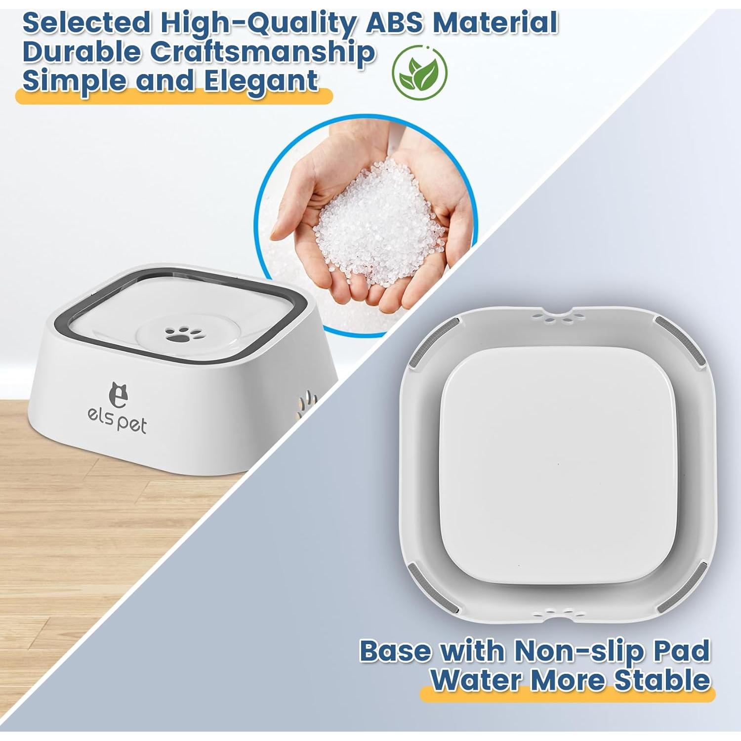 Cuenco de Agua Antisalpicaduras YunoEntona 1L para Mascotas