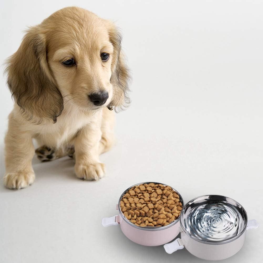 Cuencos de Viaje para Perros CHICIRIS 4 Niveles Acero Inoxidable 0.71L