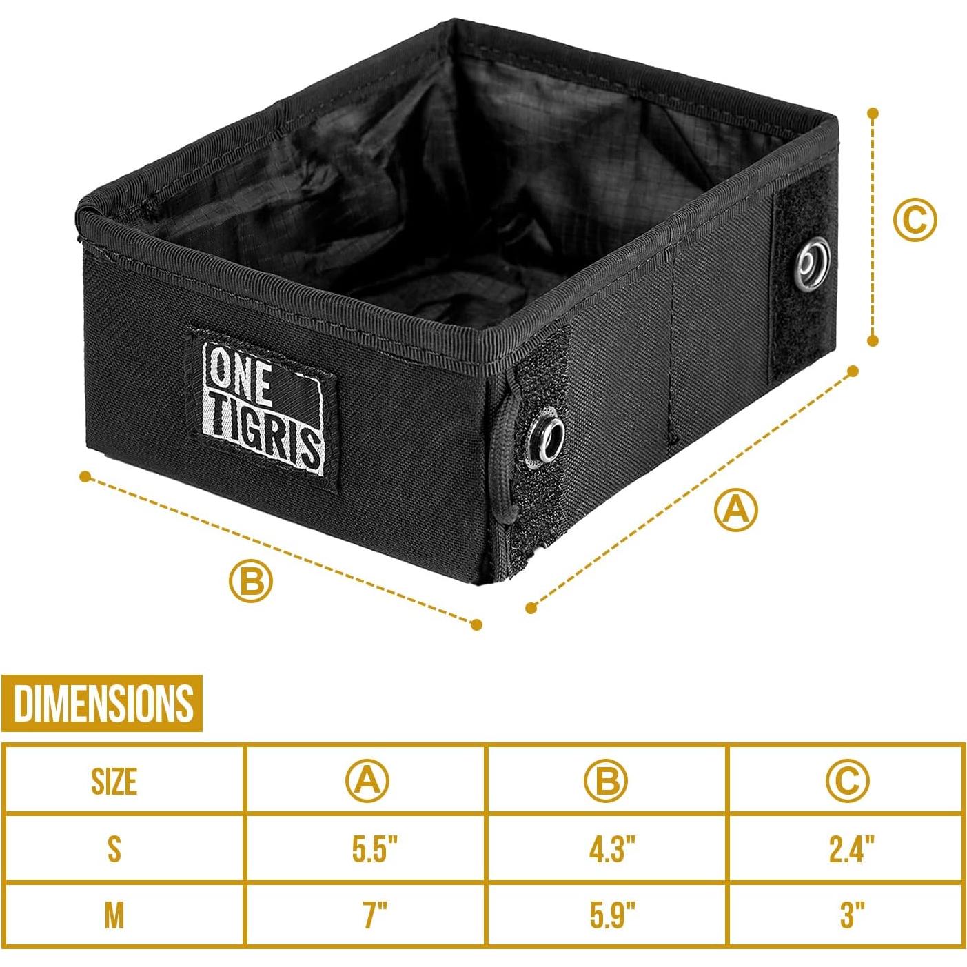 Cuenco Plegable para Mascotas OneTigris 2.1L Negro