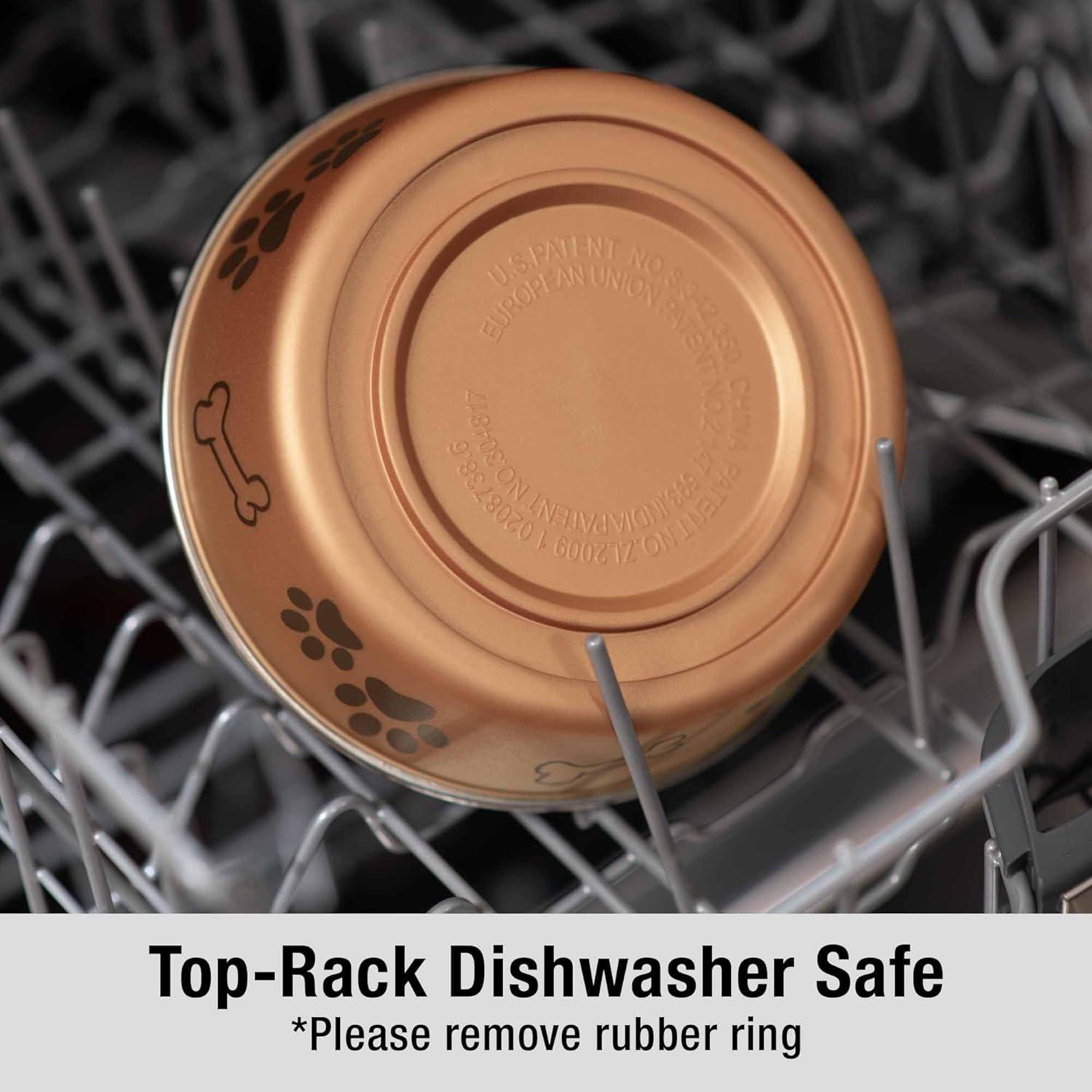 Tazón Antideslizante Grande Loving Pets Bella Acero Inoxidable