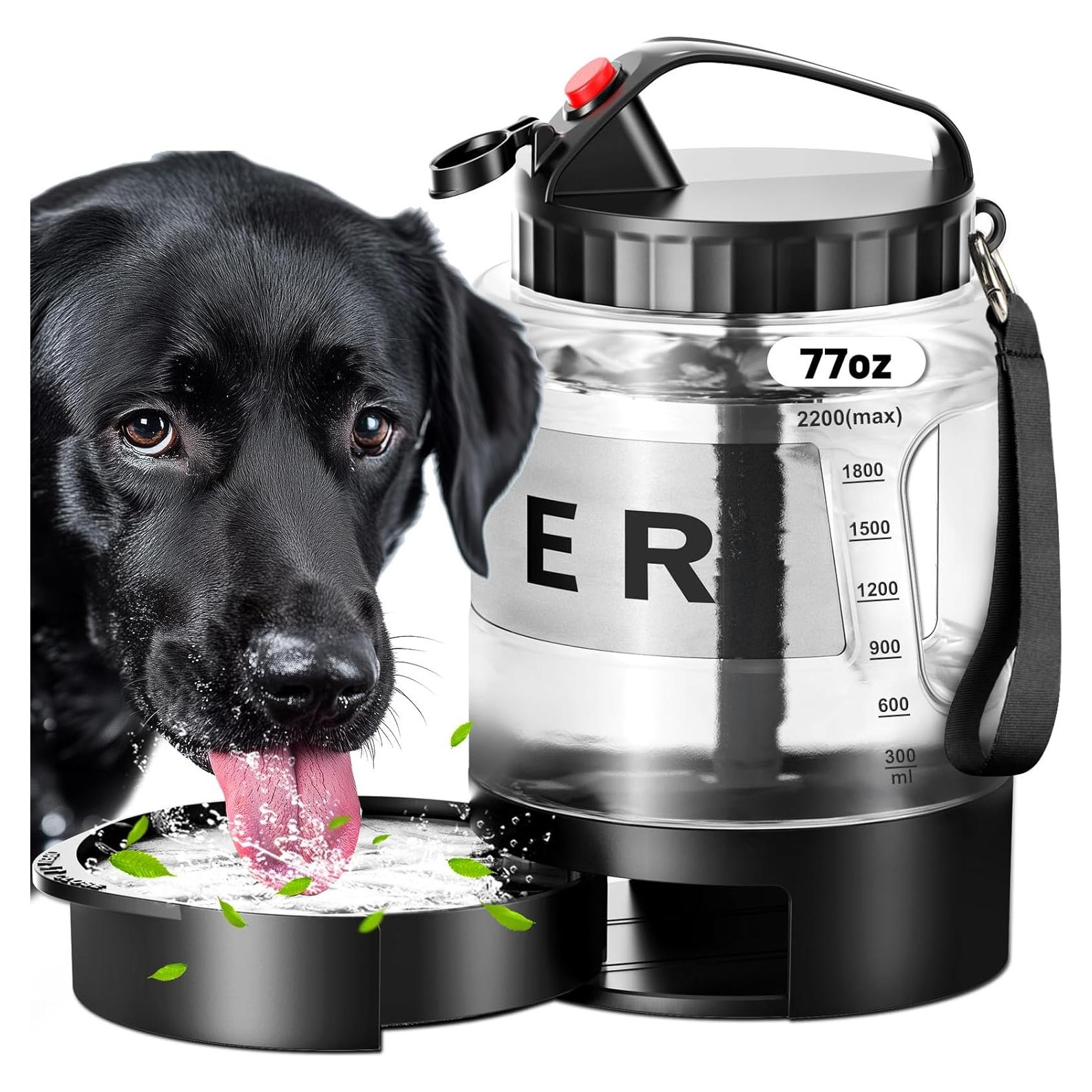 Botella de Agua Grande para Perros SwSun 77oz a Prueba de Fugas