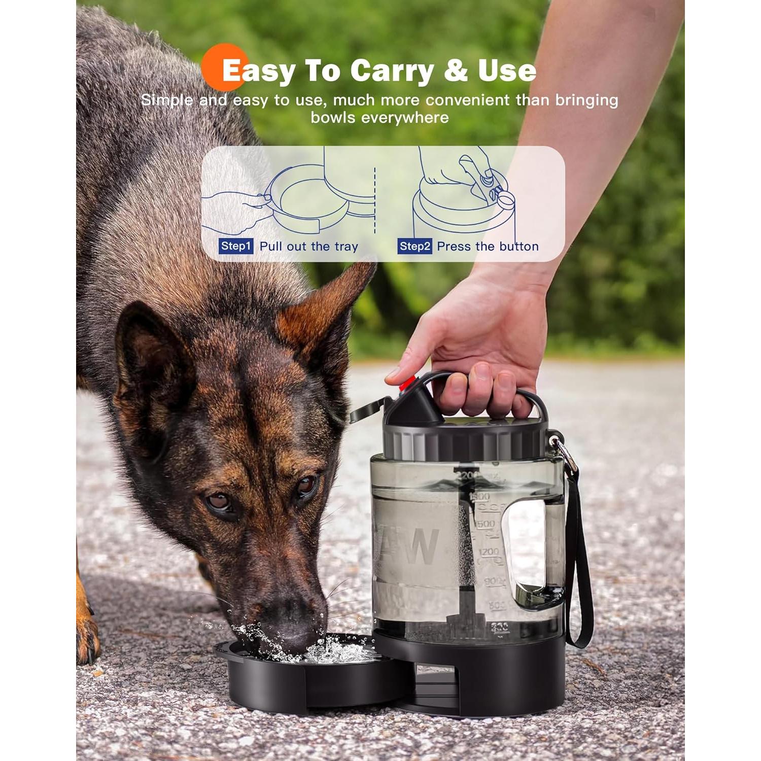 Botella de Agua Grande para Perros SwSun 77oz a Prueba de Fugas