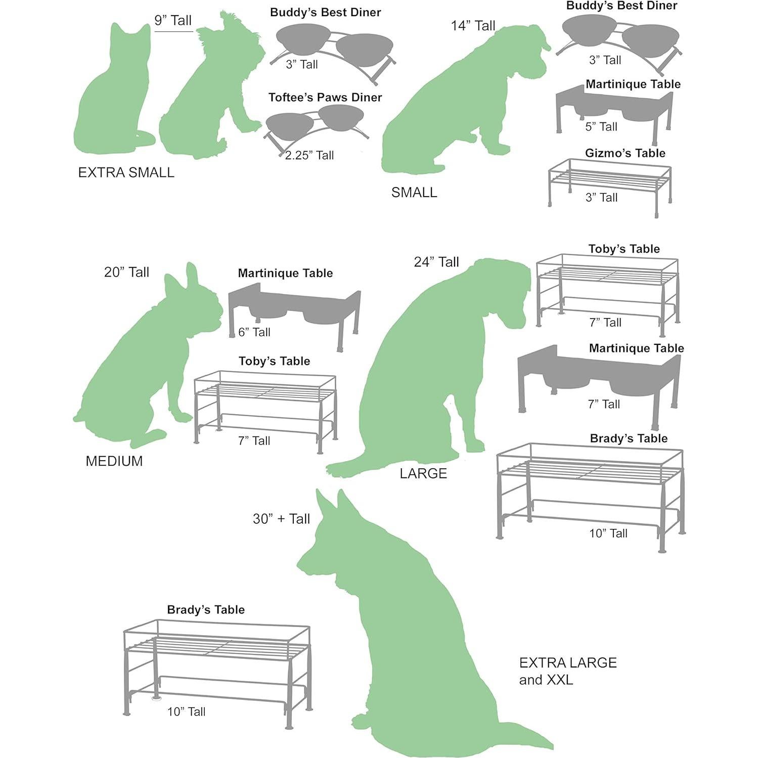 Alimentador Elevado PetRageous Toftees Paws con 2 Tazones Cerámica