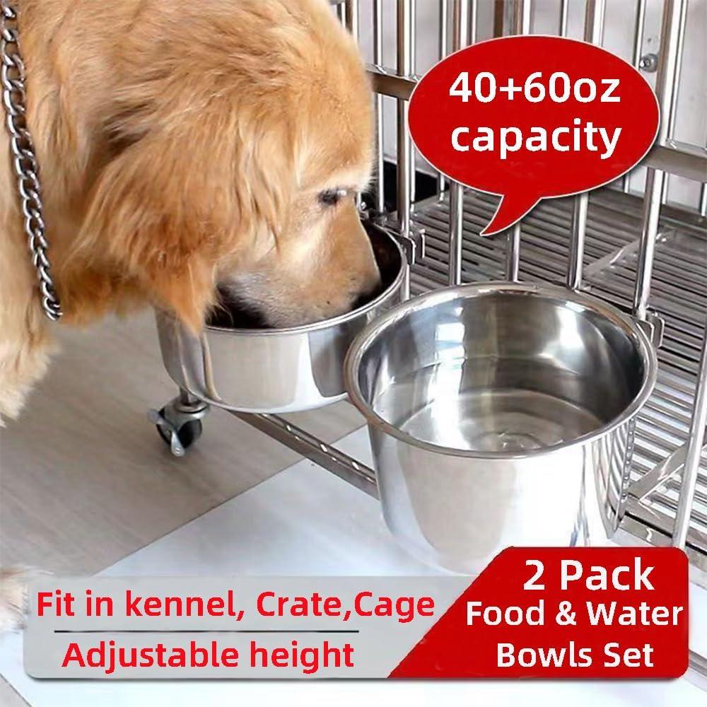 Tazones de Acero Inoxidable para Perros Wrifazaly - Paquete de 2