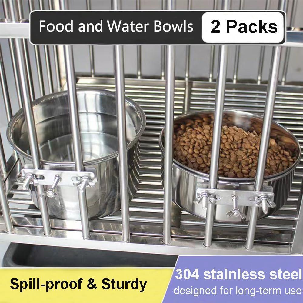 Tazones de Acero Inoxidable para Perros Wrifazaly - Paquete de 2