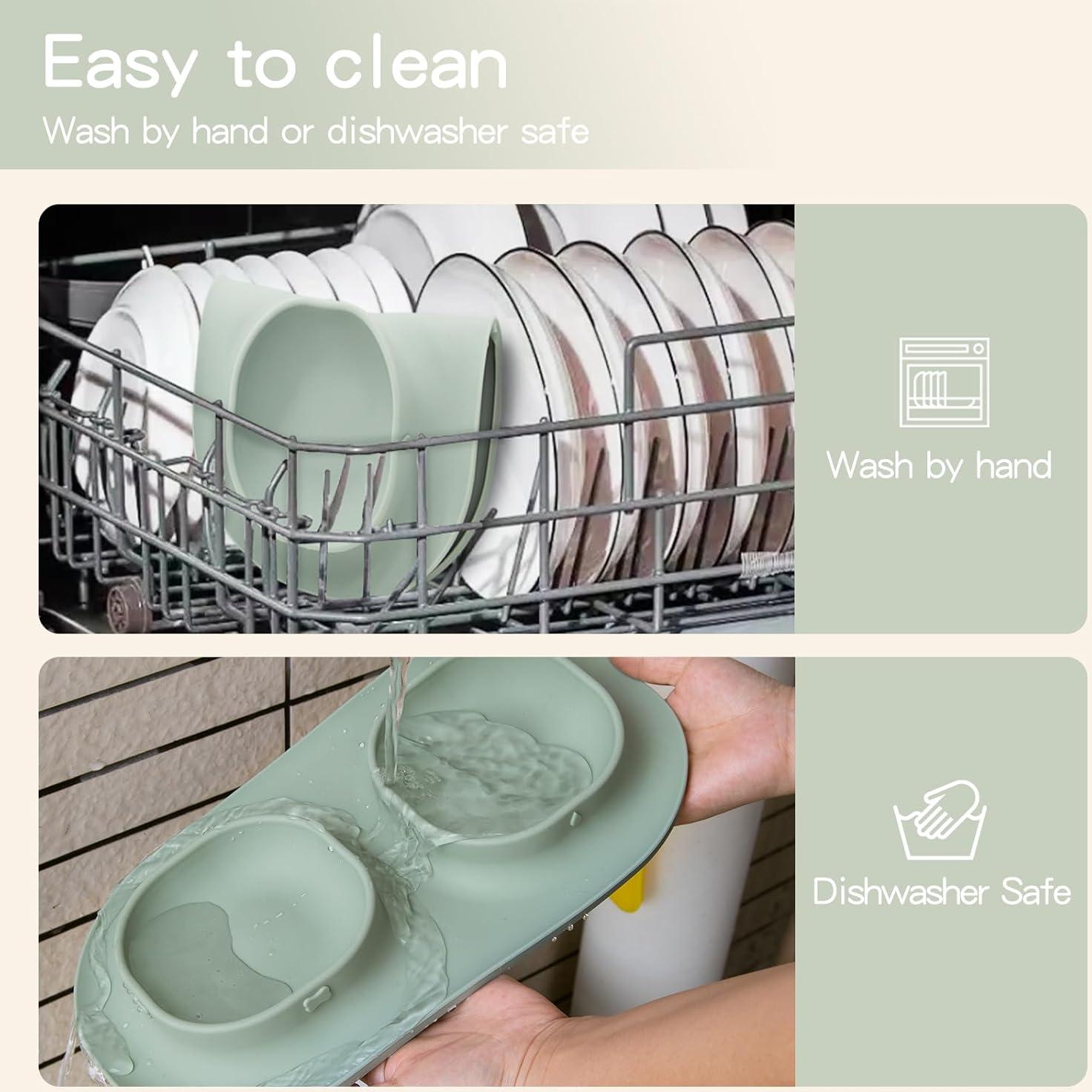 Cuencos Antideslizantes para Perros y Gatos - Verde