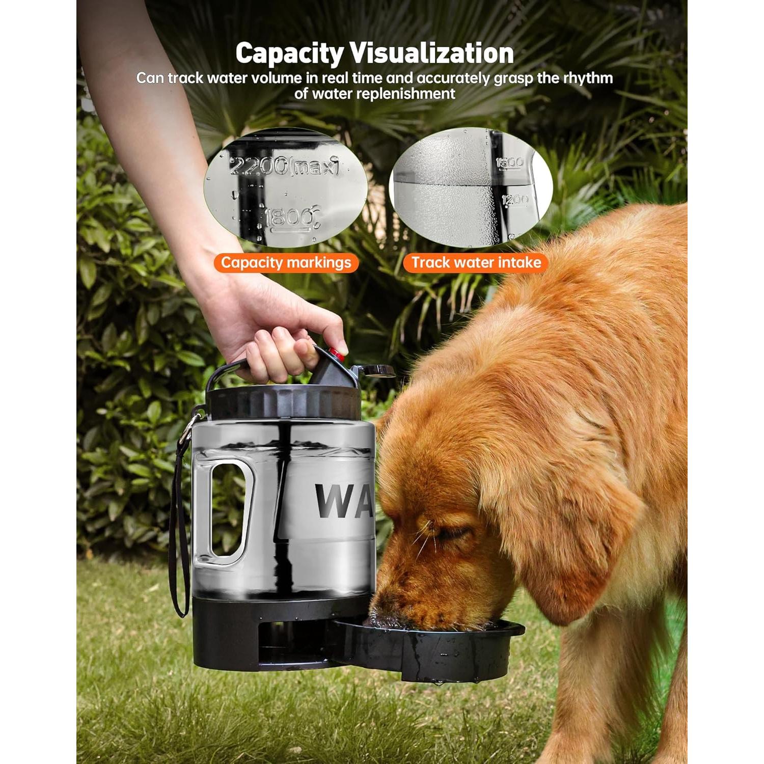 Botella de Agua para Perros PETNF 2.2L a Prueba de Fugas