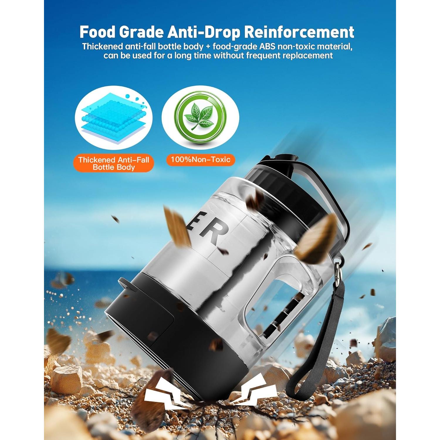 Botella de Agua para Perros PETNF 2.2L a Prueba de Fugas