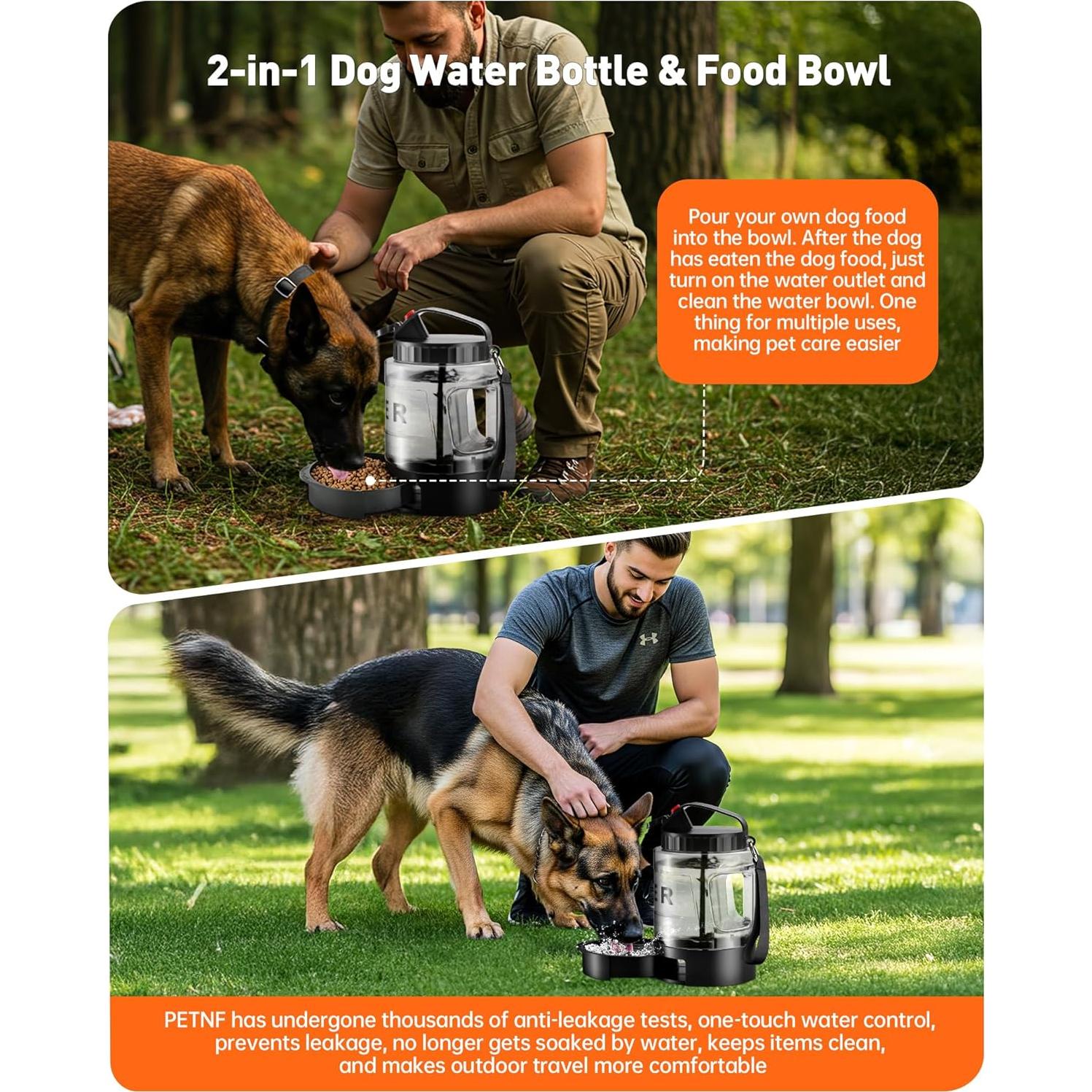 Botella de Agua para Perros PETNF 2.2L a Prueba de Fugas