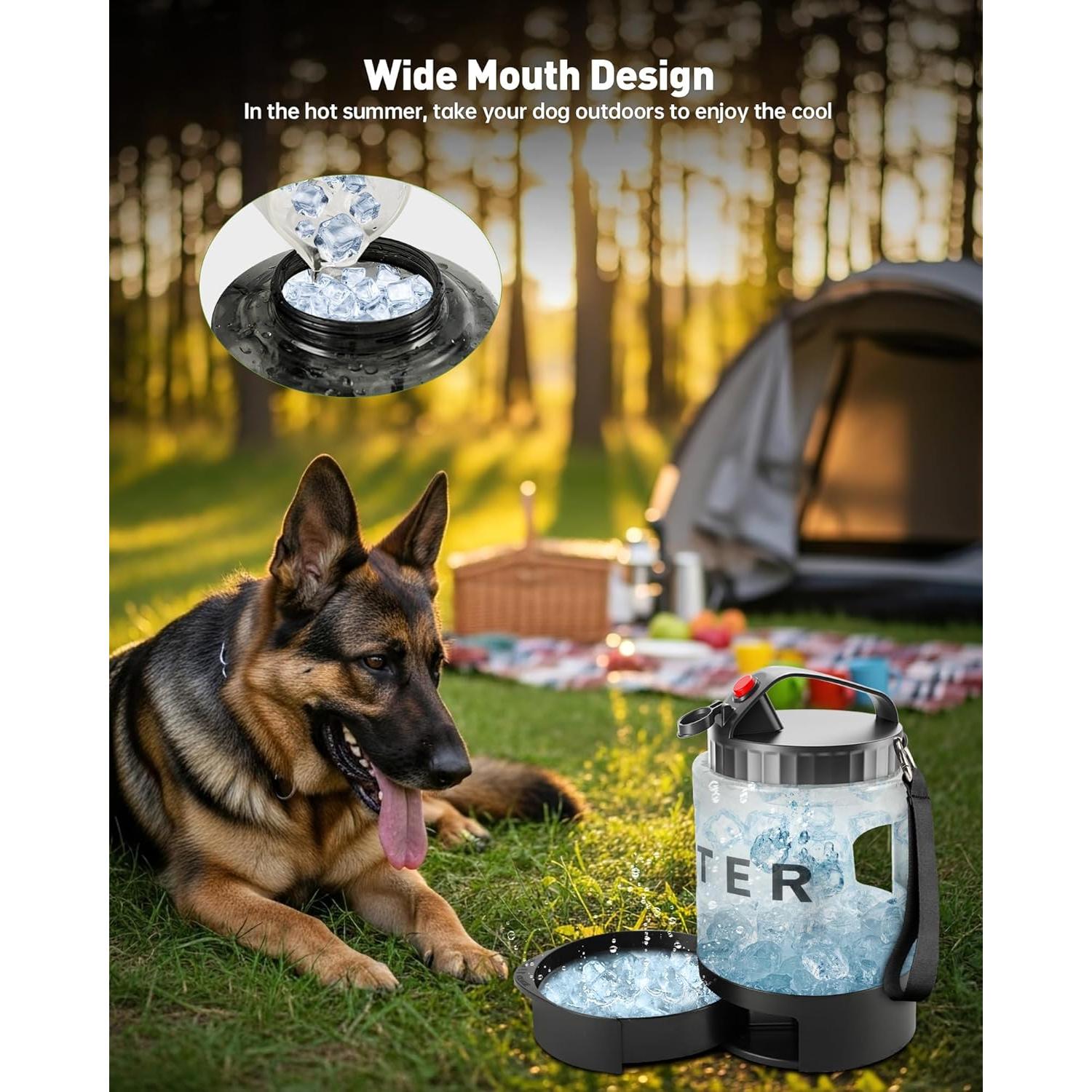 Botella de Agua para Perros PETNF 2.2L a Prueba de Fugas