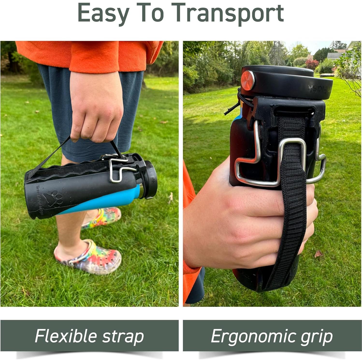 Botella de Agua Portátil Green Mountain Pawz 2-en-1 para Perros