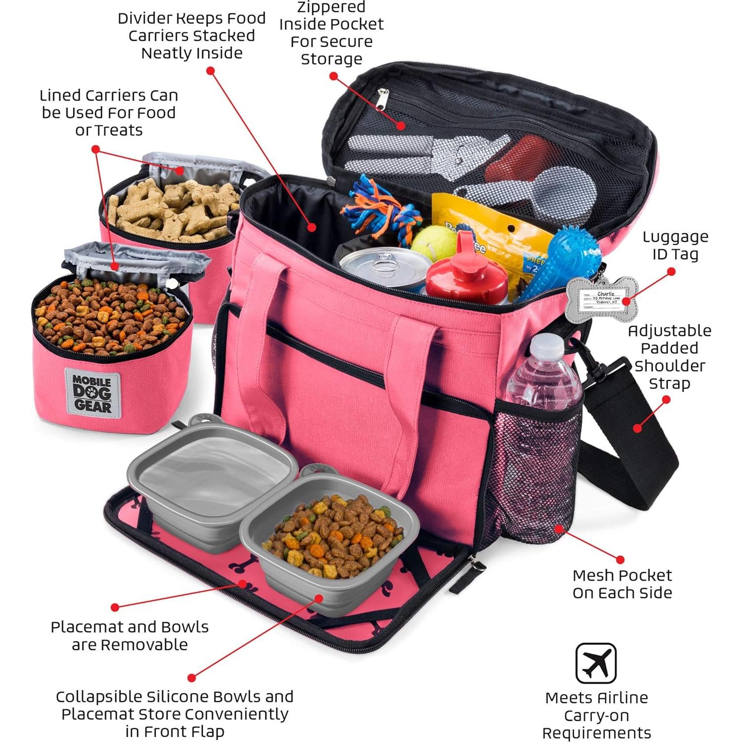 Bolsa de Viaje para Perros Pequeños Mobile Dog Gear Rosa
