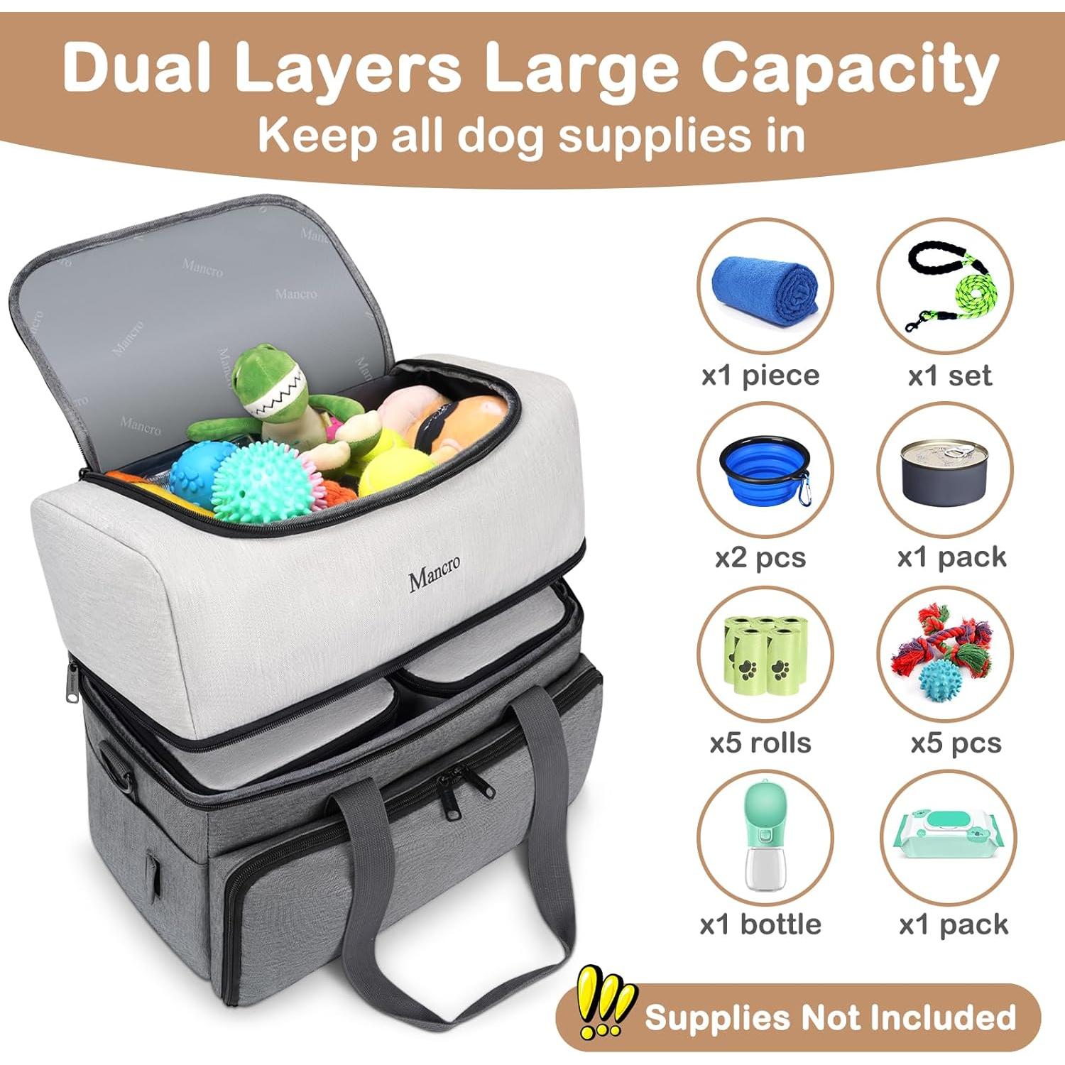 Bolsa de Viaje para Perros Mancro Doble Capa 39x19x35cm