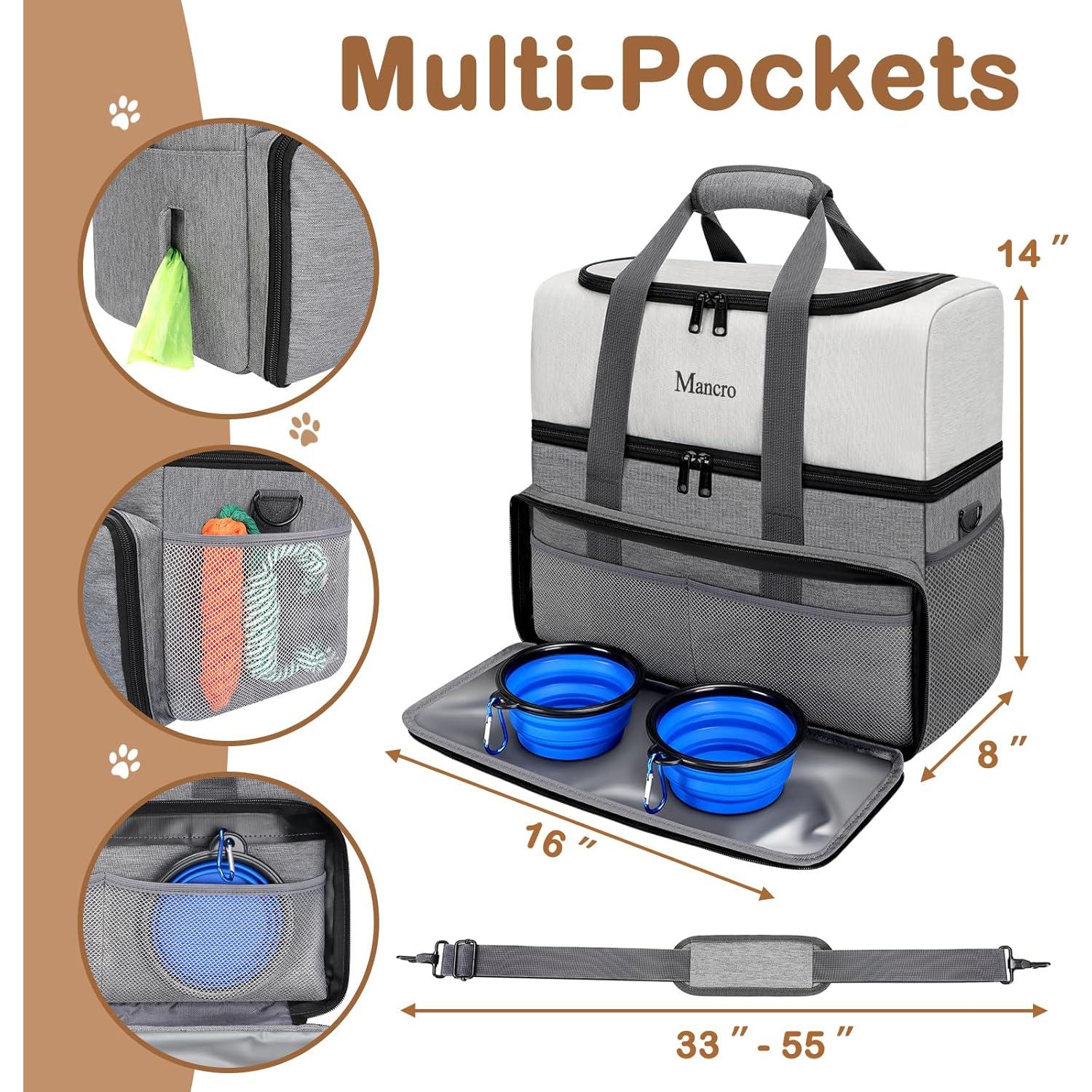 Bolsa de Viaje para Perros Mancro Doble Capa 39x19x35cm