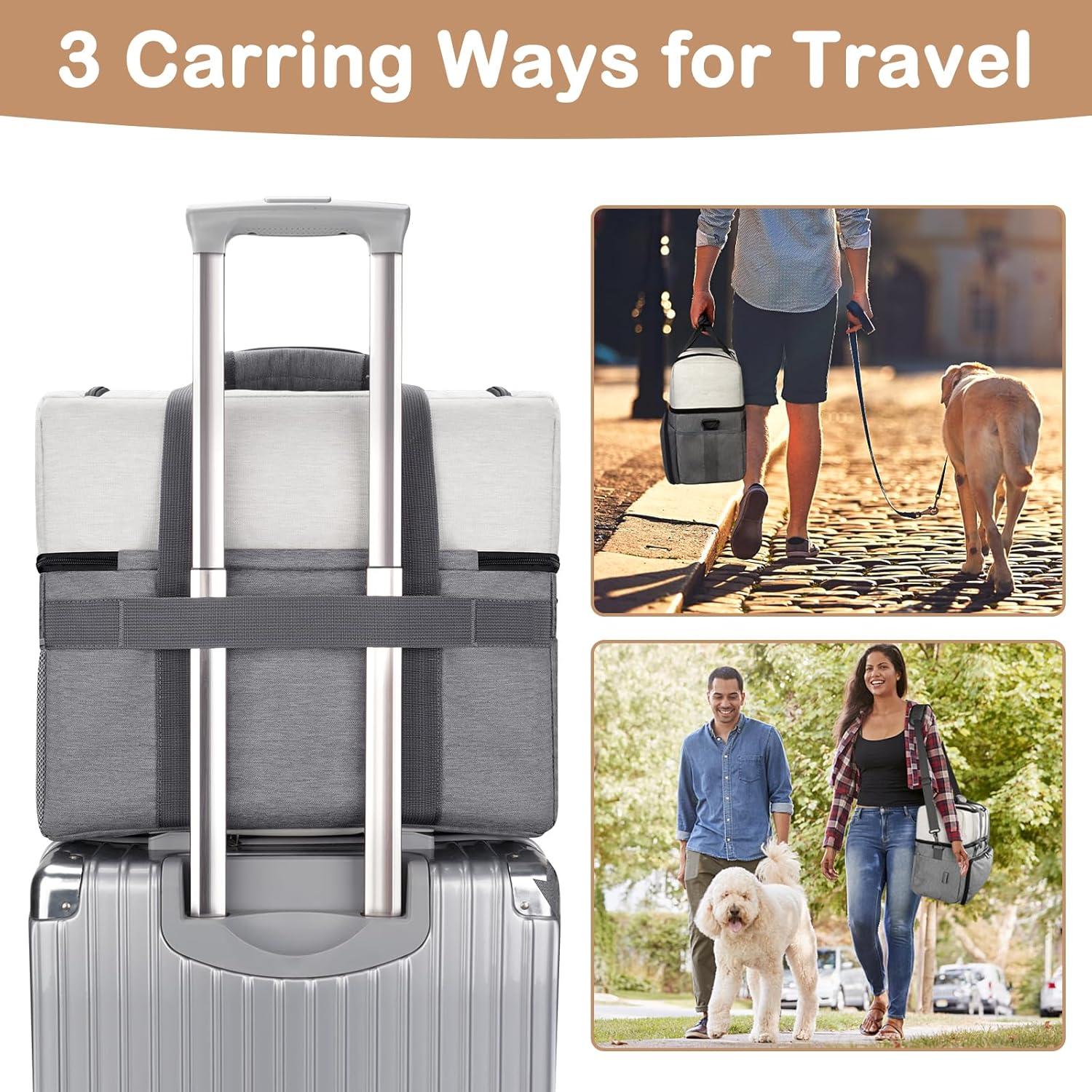 Bolsa de Viaje para Perros Mancro Doble Capa 39x19x35cm