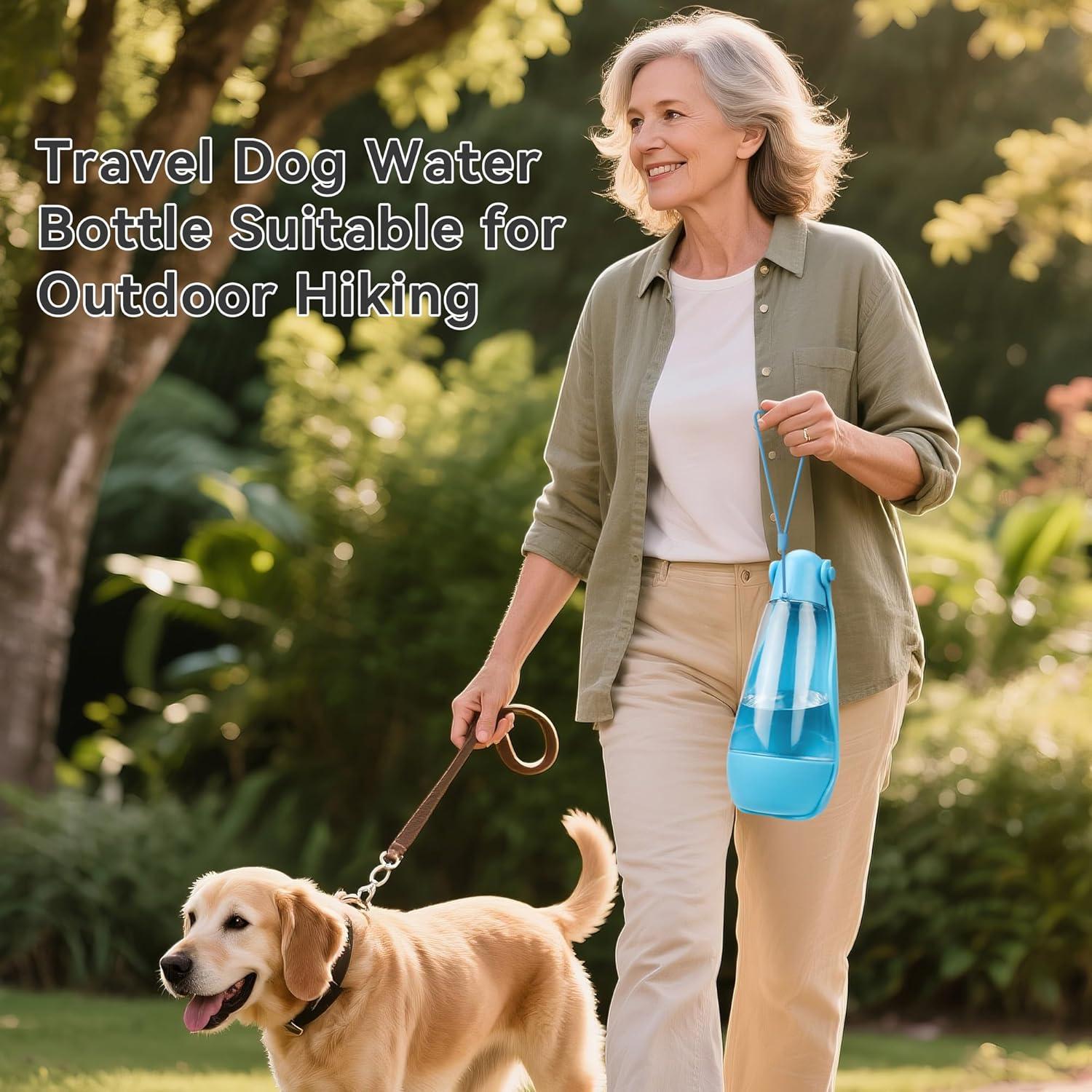 Botella de Agua para Perros UPSKY 414ml Plegable y Multifuncional