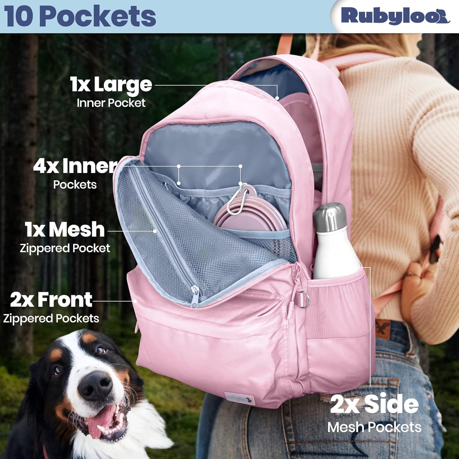 Mochila de Viaje para Perros Rubyloo - Rosa Polvoriento