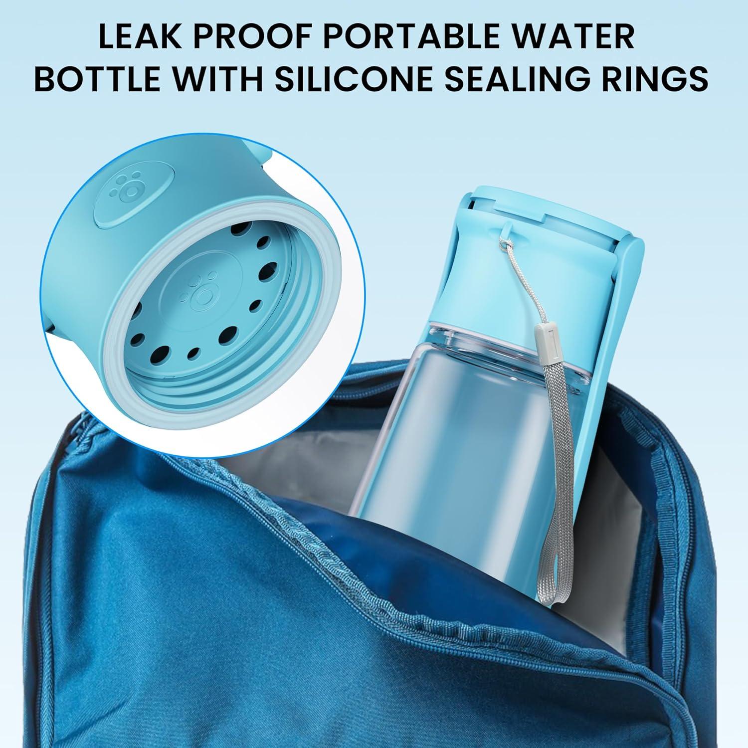 Dispensador de Agua para Perros FORWH 0.56L Plegable a Prueba de Fugas