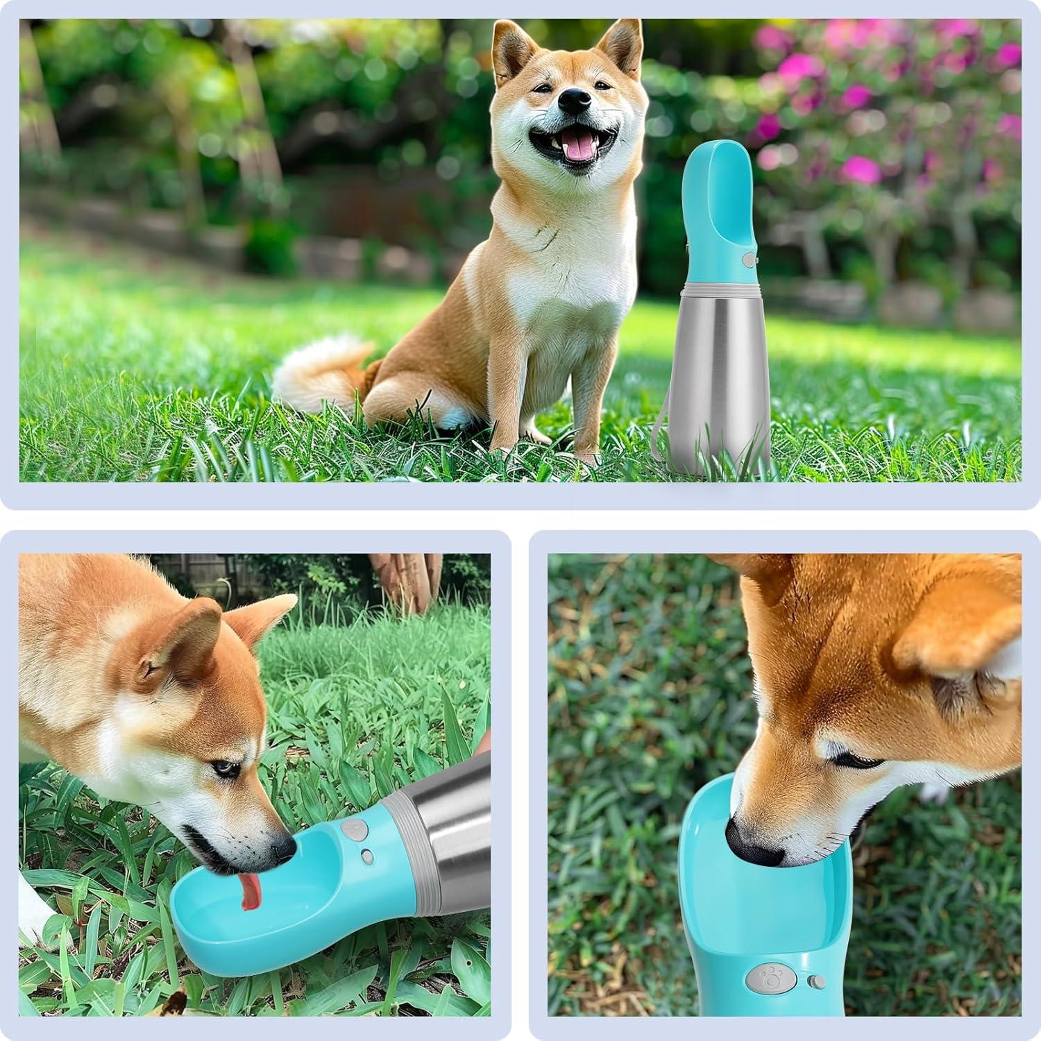 Botella de Agua Portátil para Perros LIANGUI 710 ml a Prueba de Fugas