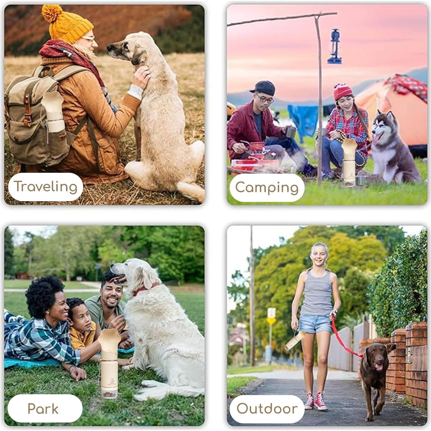 Botella de Agua para Perros Everich 295 ml con Comedero