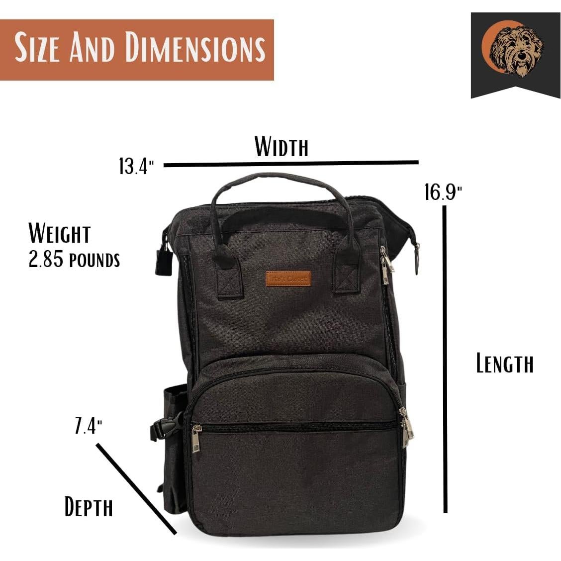 Bolsa de Viaje para Perros Tito's Closet con Accesorios Negro