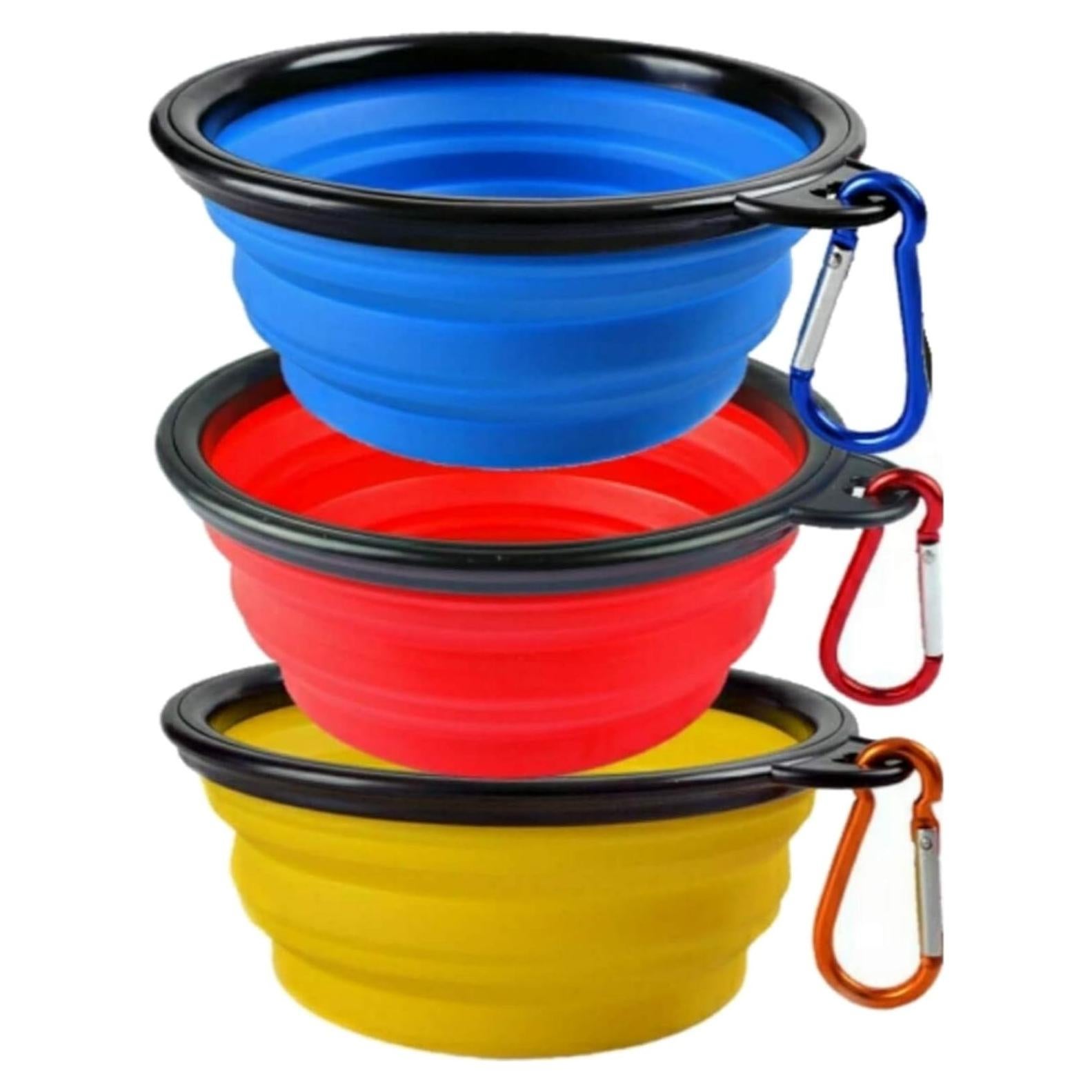 Tazones Plegables para Perros Mr. Peanut, Set de 3 Silicona