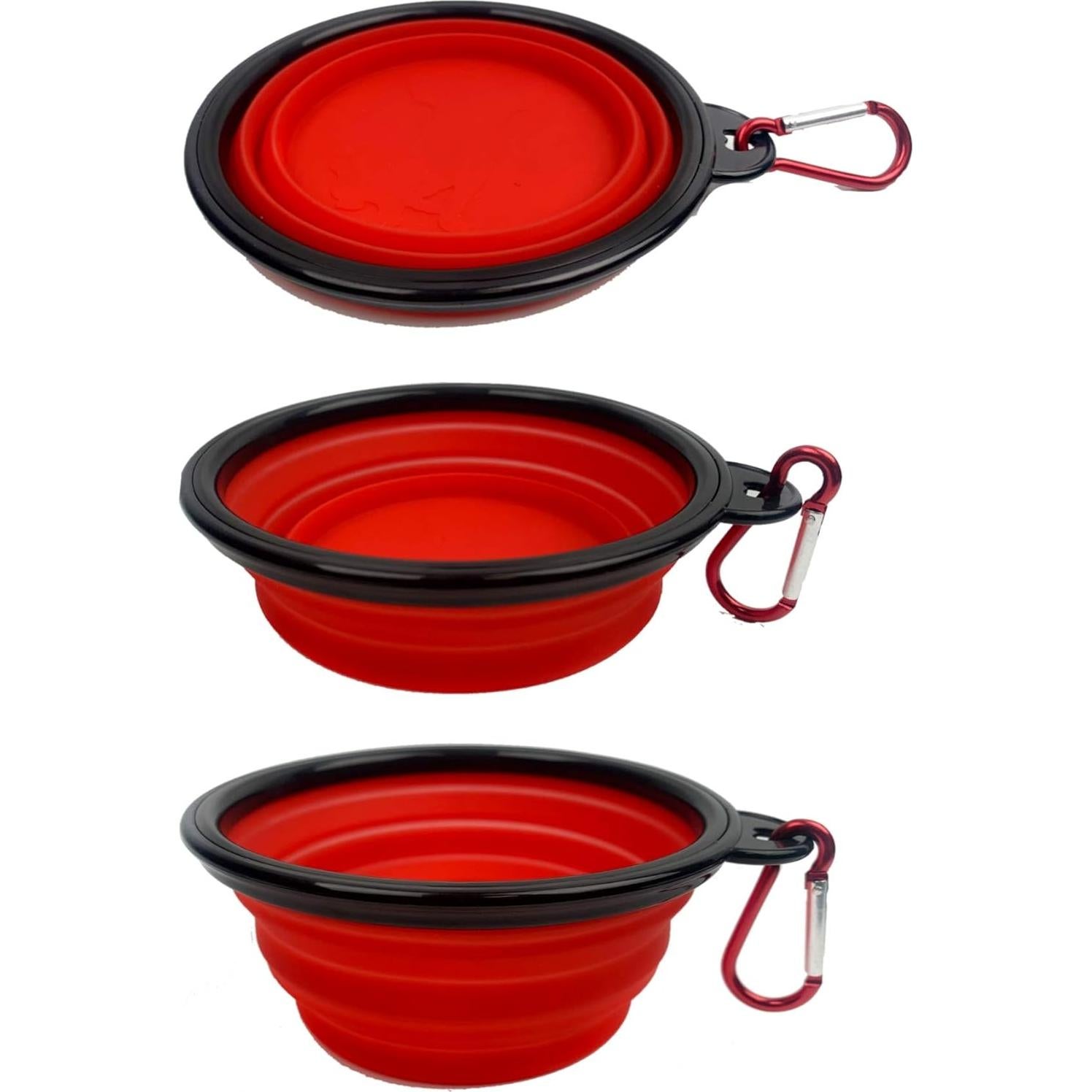 Tazones Plegables para Perros Mr. Peanut, Set de 3 Silicona