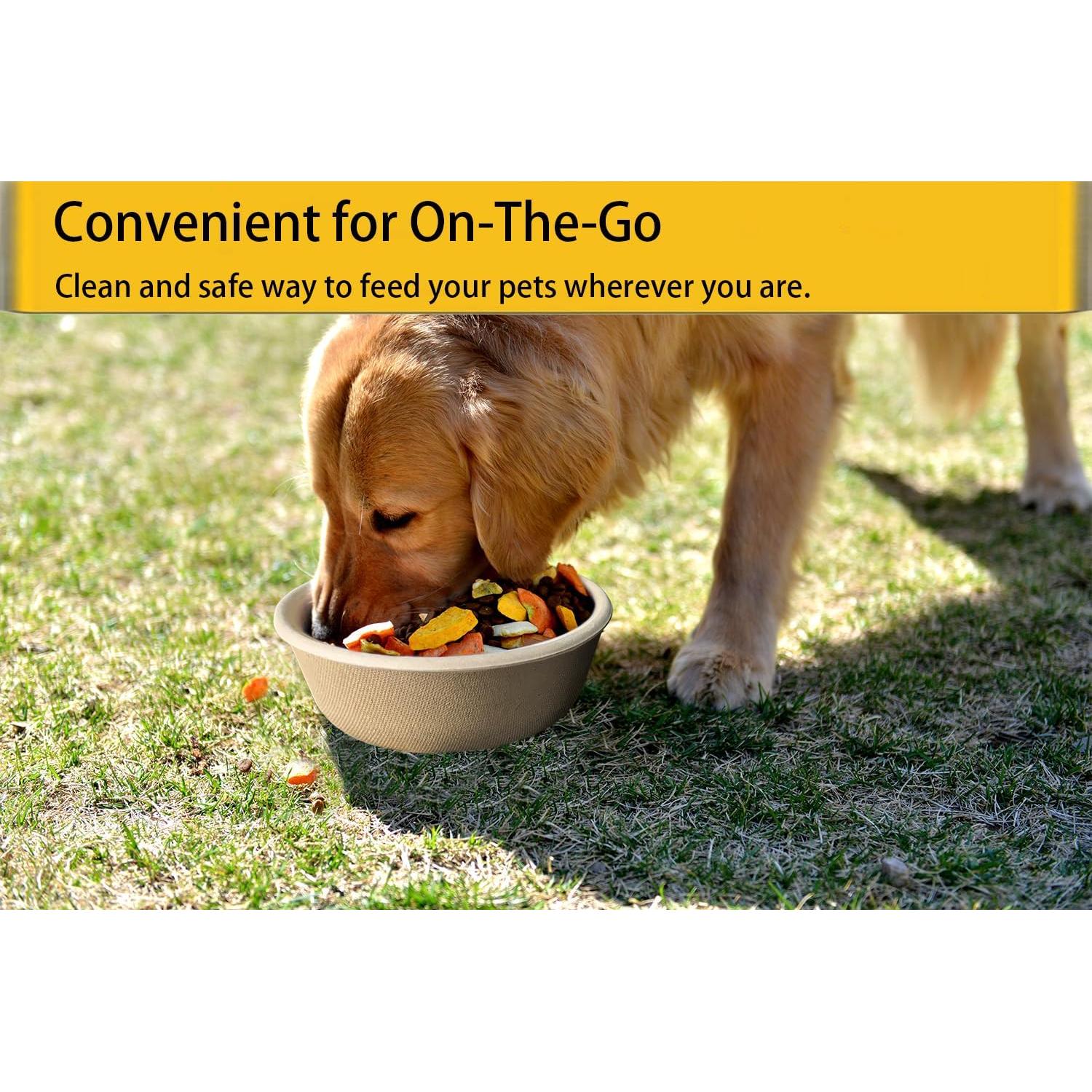 Cuencos Desechables para Perros JETKONG 50pk 16 oz Naturales