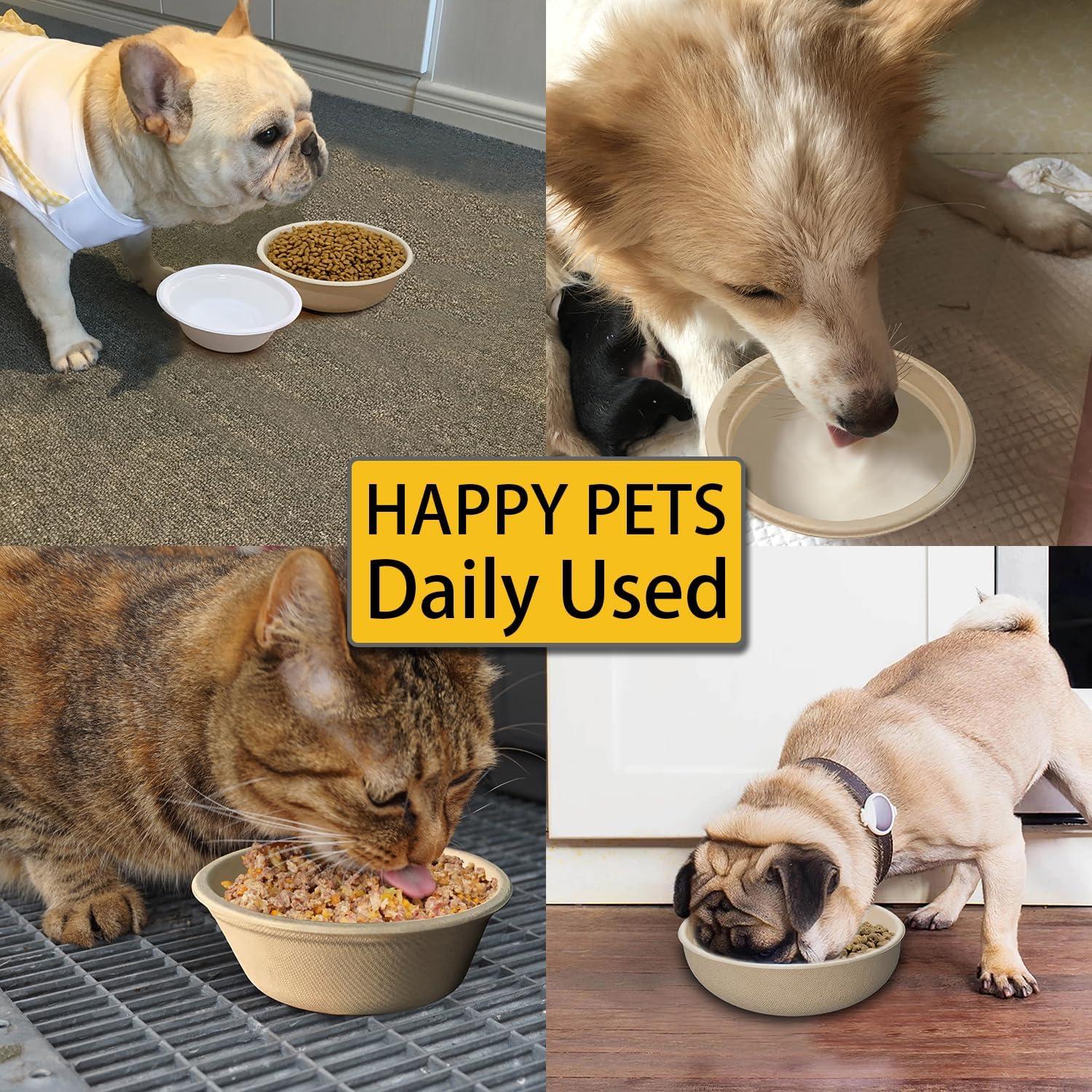 Cuencos Desechables para Perros JETKONG 50pk 16 oz Naturales