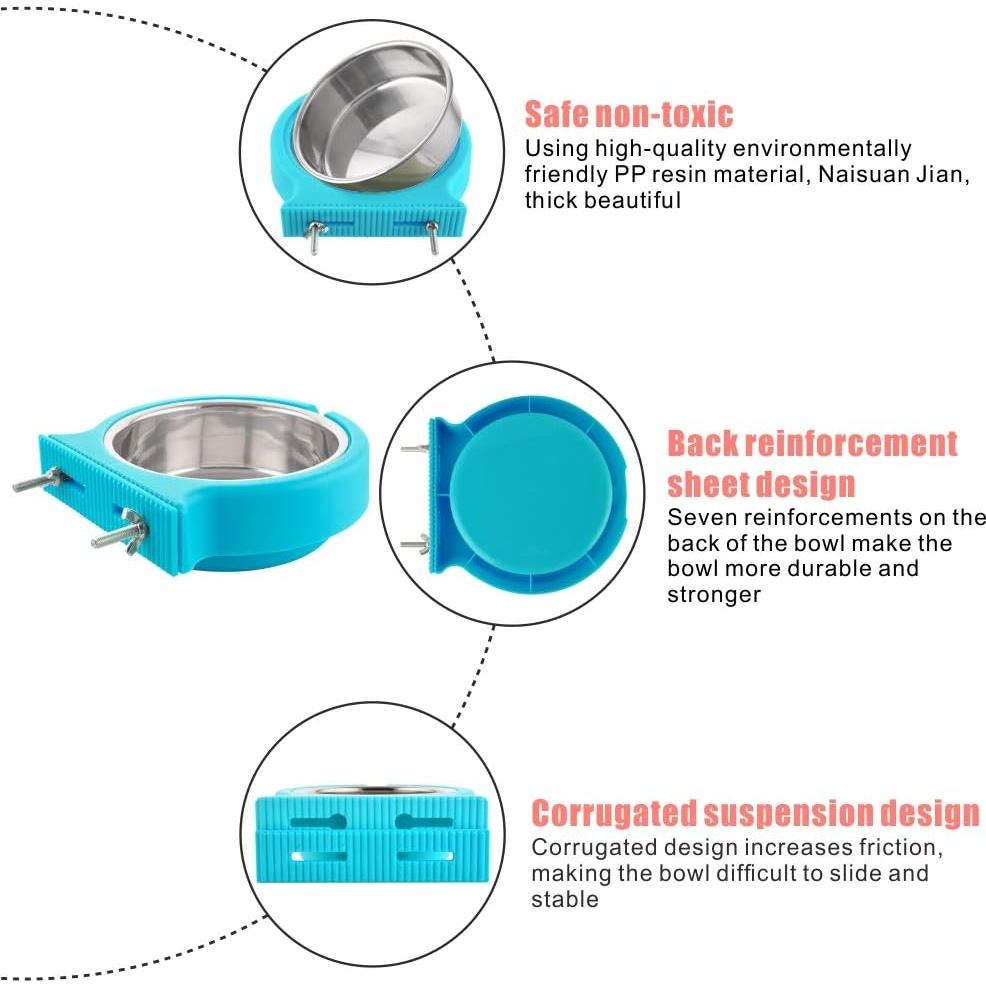 Tazón para Perros y Gatos Guardians Acero Inoxidable 11.4 cm Azul