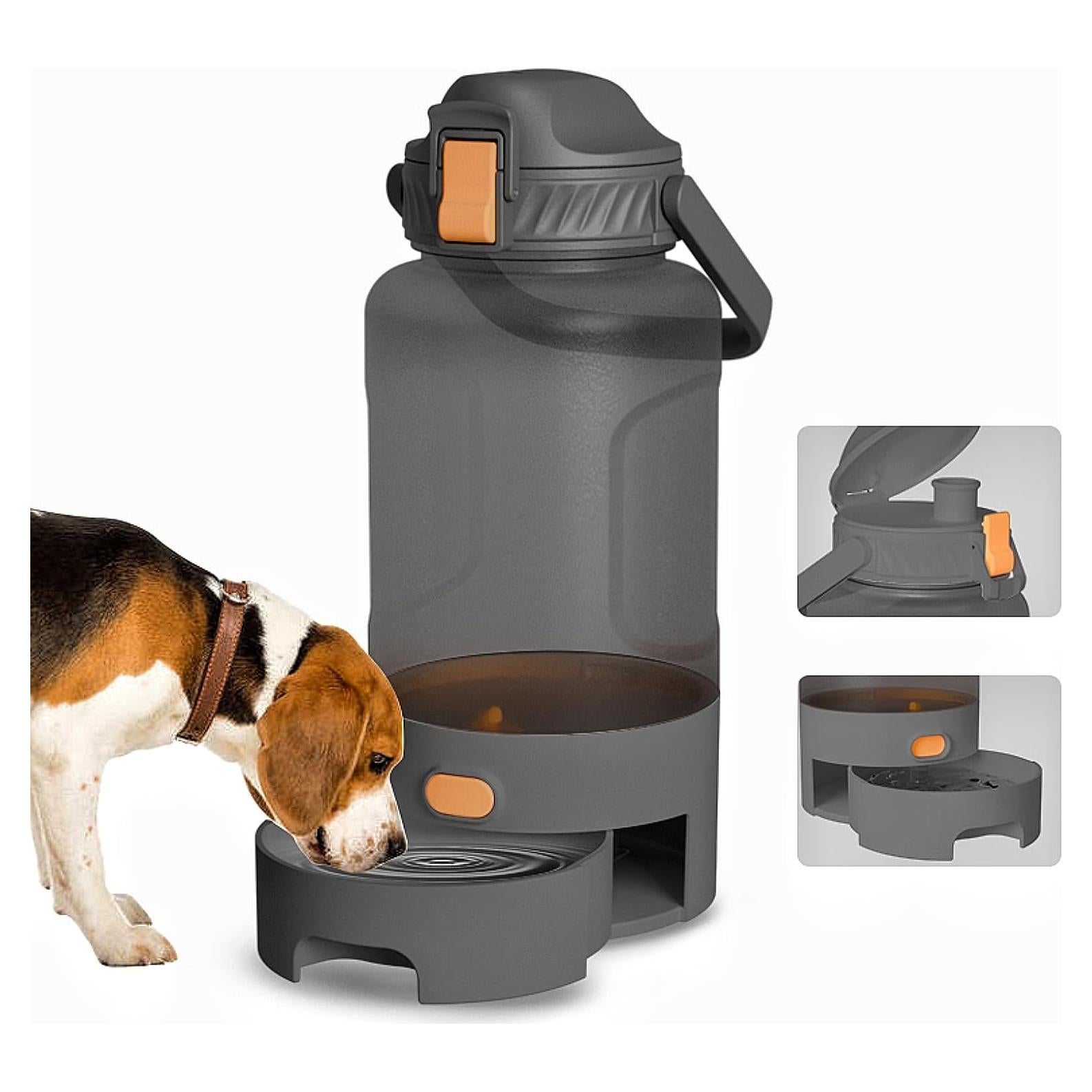 Botella de Agua para Perros ZenQeek 1.5L Portátil Gris