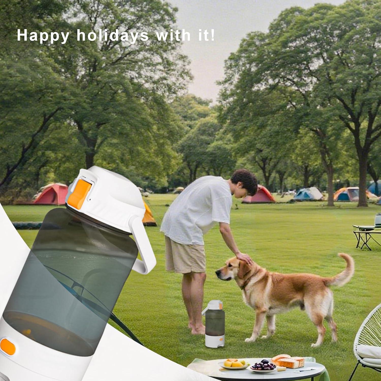 Botella de Agua para Perros ZenQeek 1.5L Portátil Gris