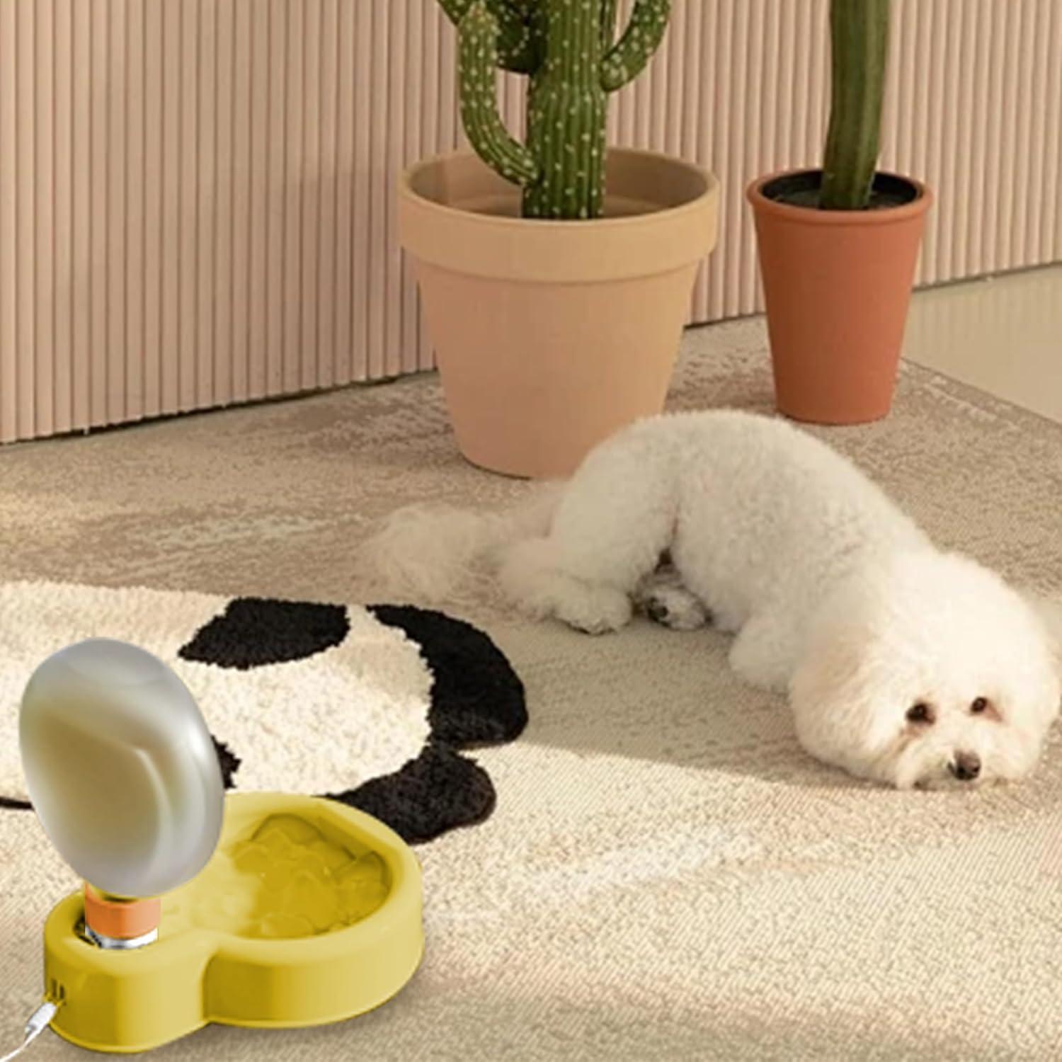 Botella de Agua para Mascotas MaxcGear 350ml Plegable Amarillo