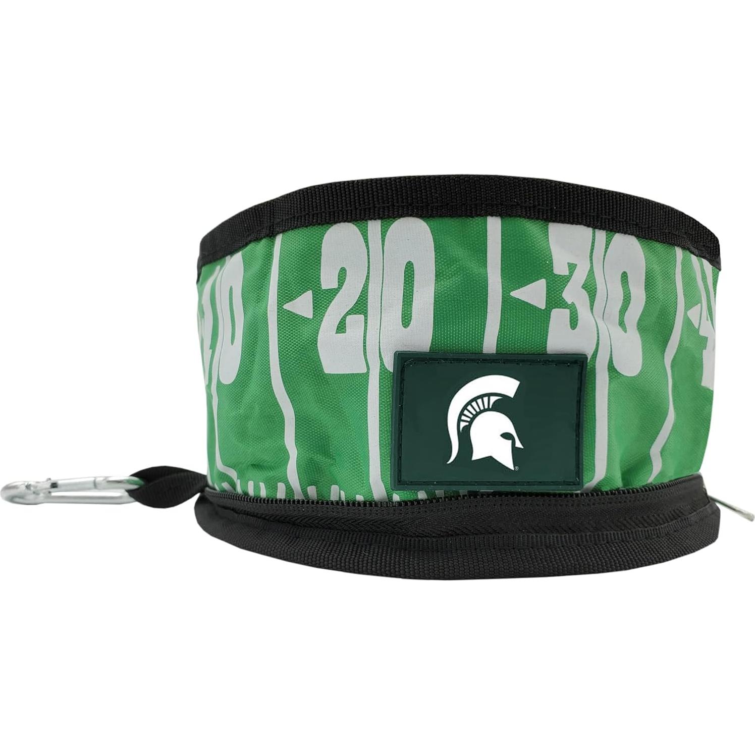Tazón de viaje colapsable Pets First NCAA Michigan State 2L