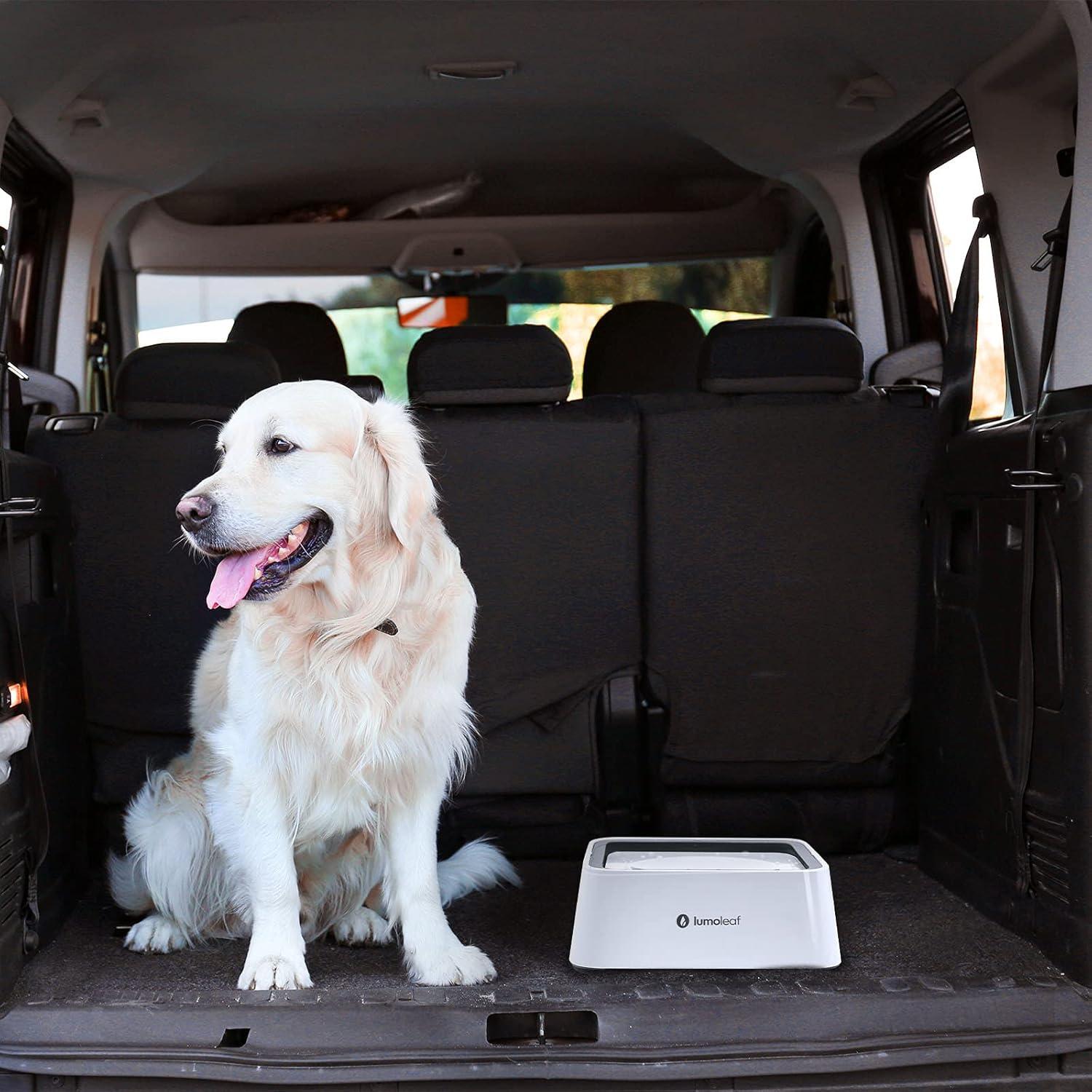 Cuenco de Agua Sin Derrames LumoLeaf 2L para Perros Blanco