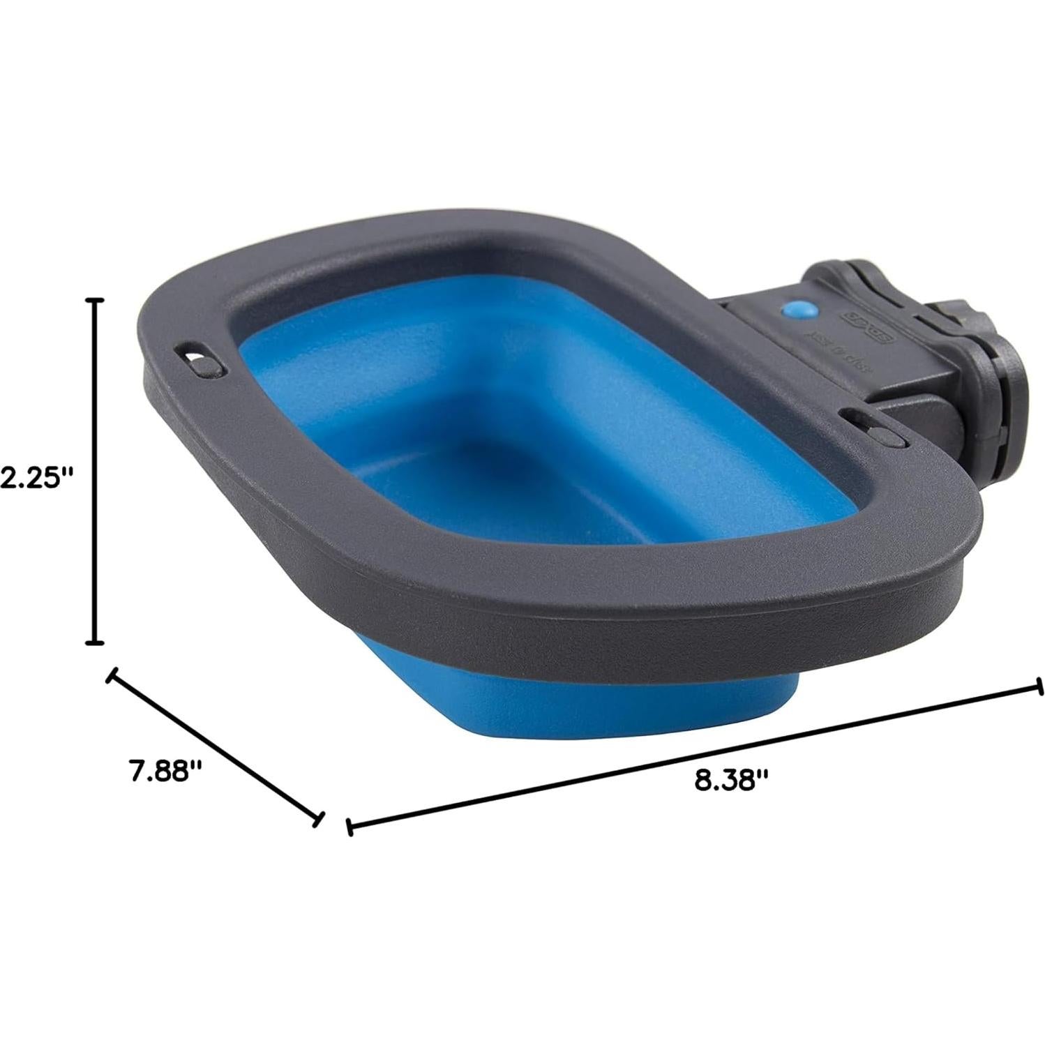 Tazón Plegable para Perros Dexas 0.6L Azul Rectangular