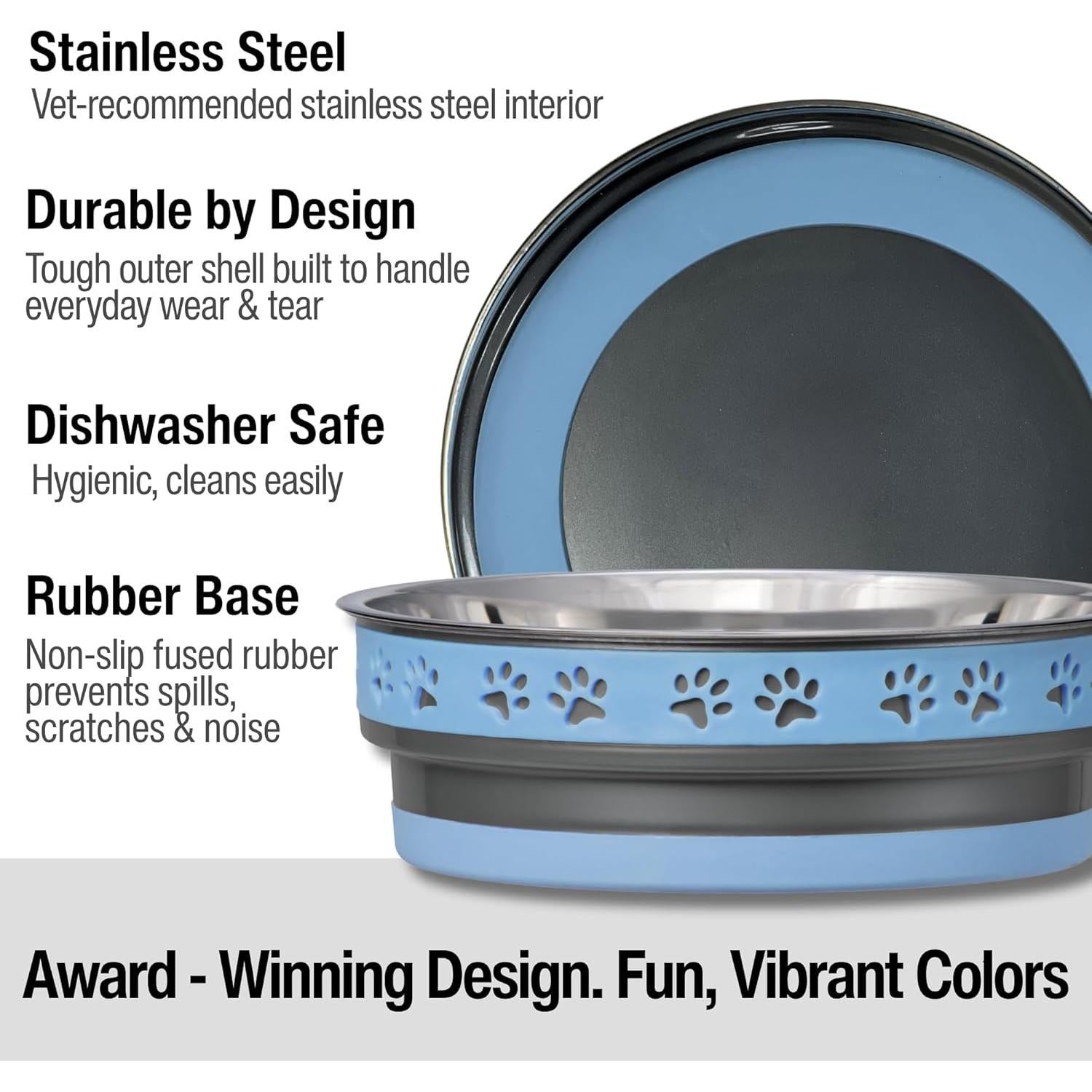 Tazón Antideslizante para Perros y Gatos Loving Pets 14cm Azul