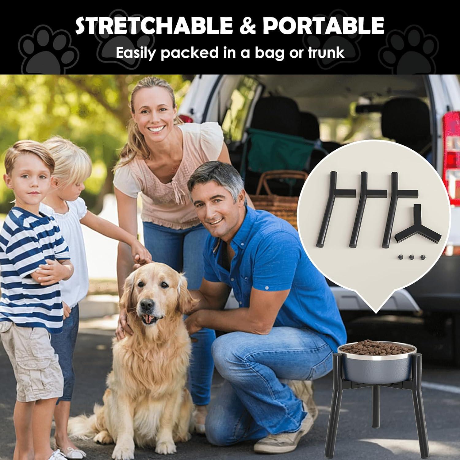 Soporte Elevado para Cuencos de Perro SHAINFUN 11 cm Ajustable