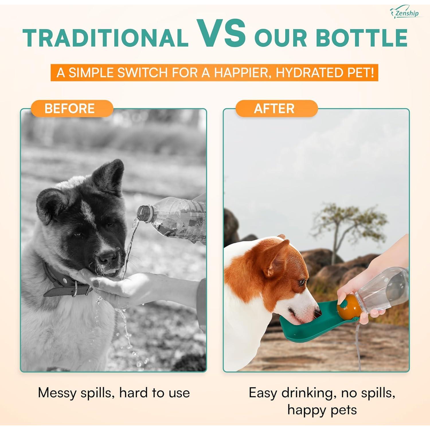 Dispensador de Agua Plegable para Perros Zenship 18.5x8.9cm