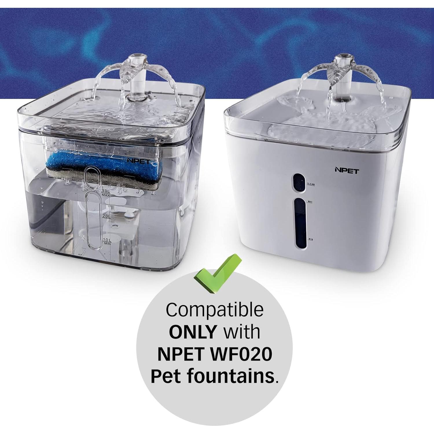 Filtros de Agua Premium PetStandard para Fuente NPET WF020 - Paquete de 12