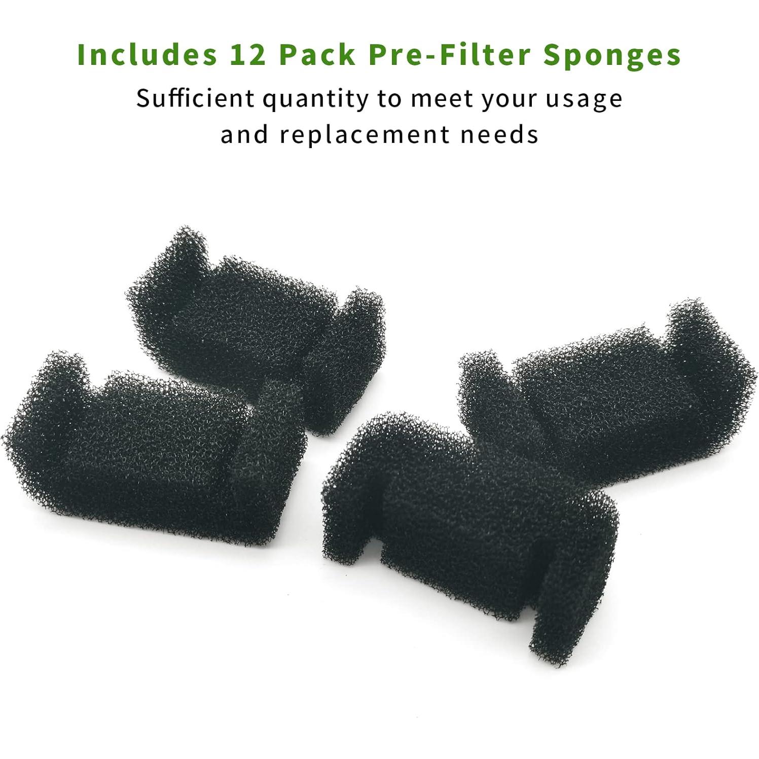 Paquete de 12 Filtros de Esponja Katlikatqi para Fuente de Agua