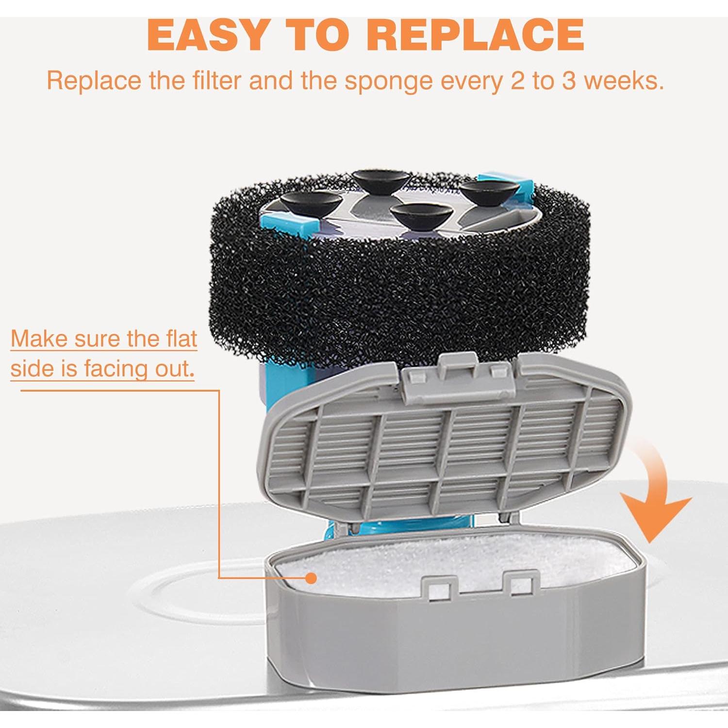 Fuente de Agua para Gatos Rellaty Acero Inoxidable 3.2L + 8 Filtros