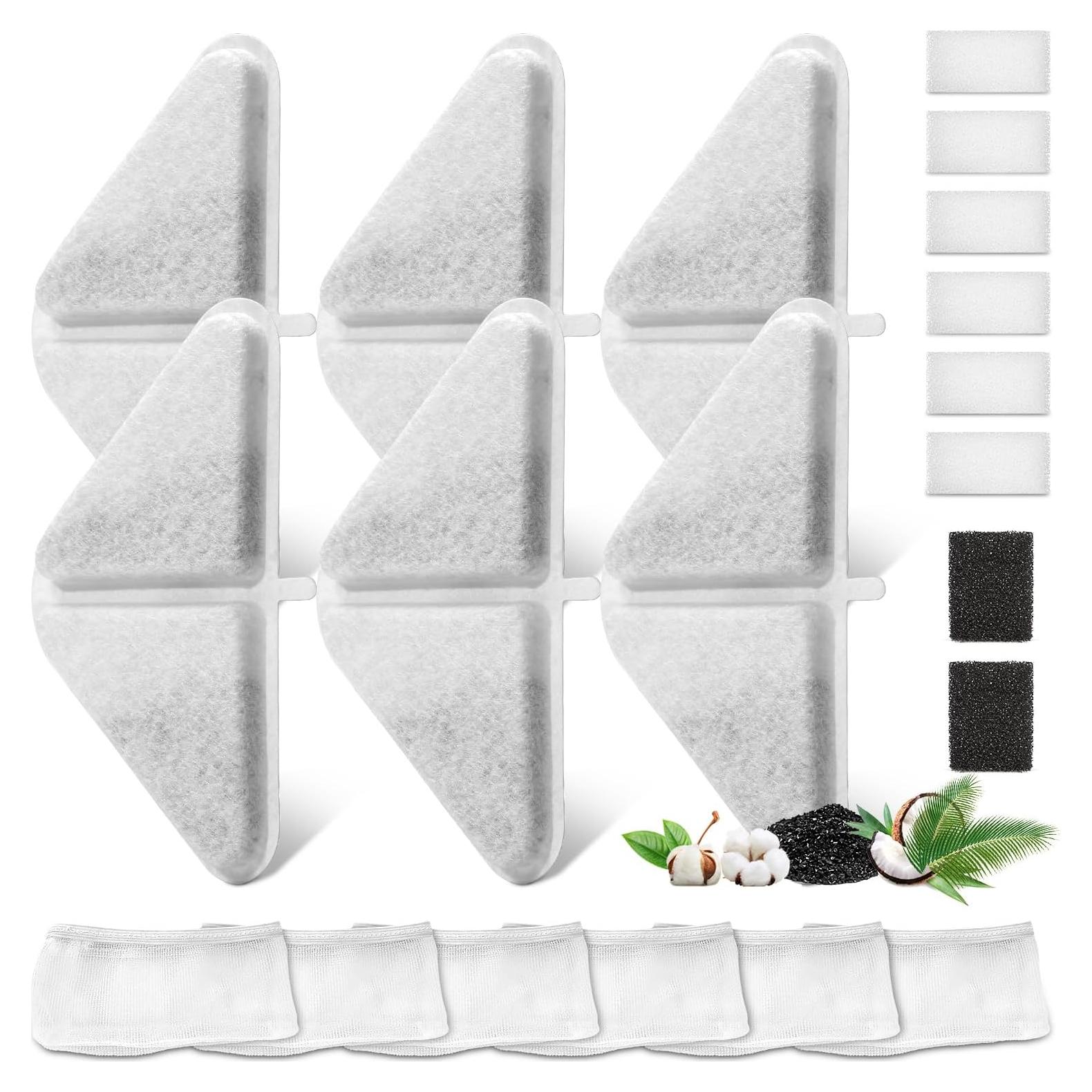 6 Filtros de Reemplazo para Fuente de Agua GISOFIK 7L