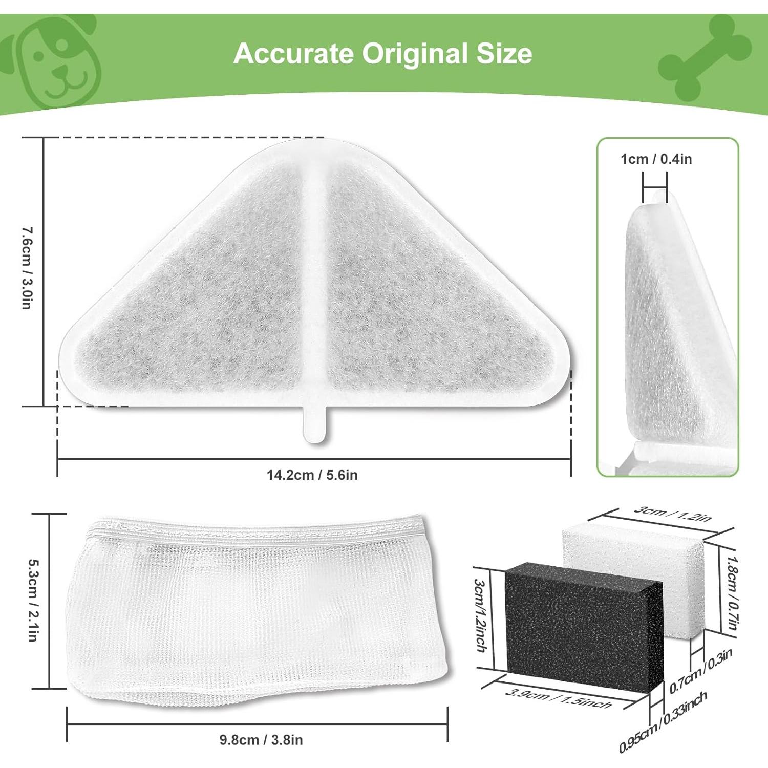 6 Filtros de Reemplazo para Fuente de Agua GISOFIK 7L