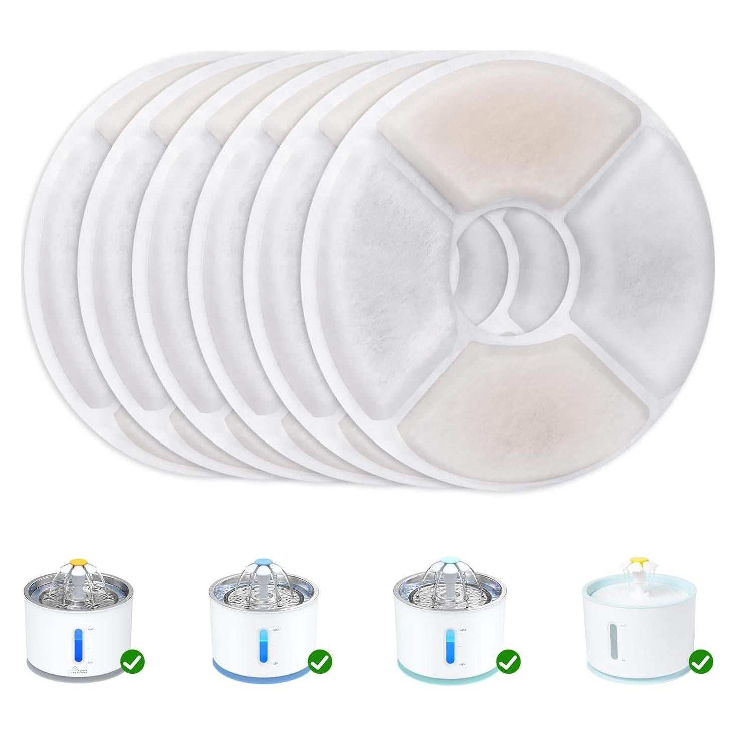 Filtros de Reemplazo para Fuente de Agua Gato Wonder Creature - 6 Piezas