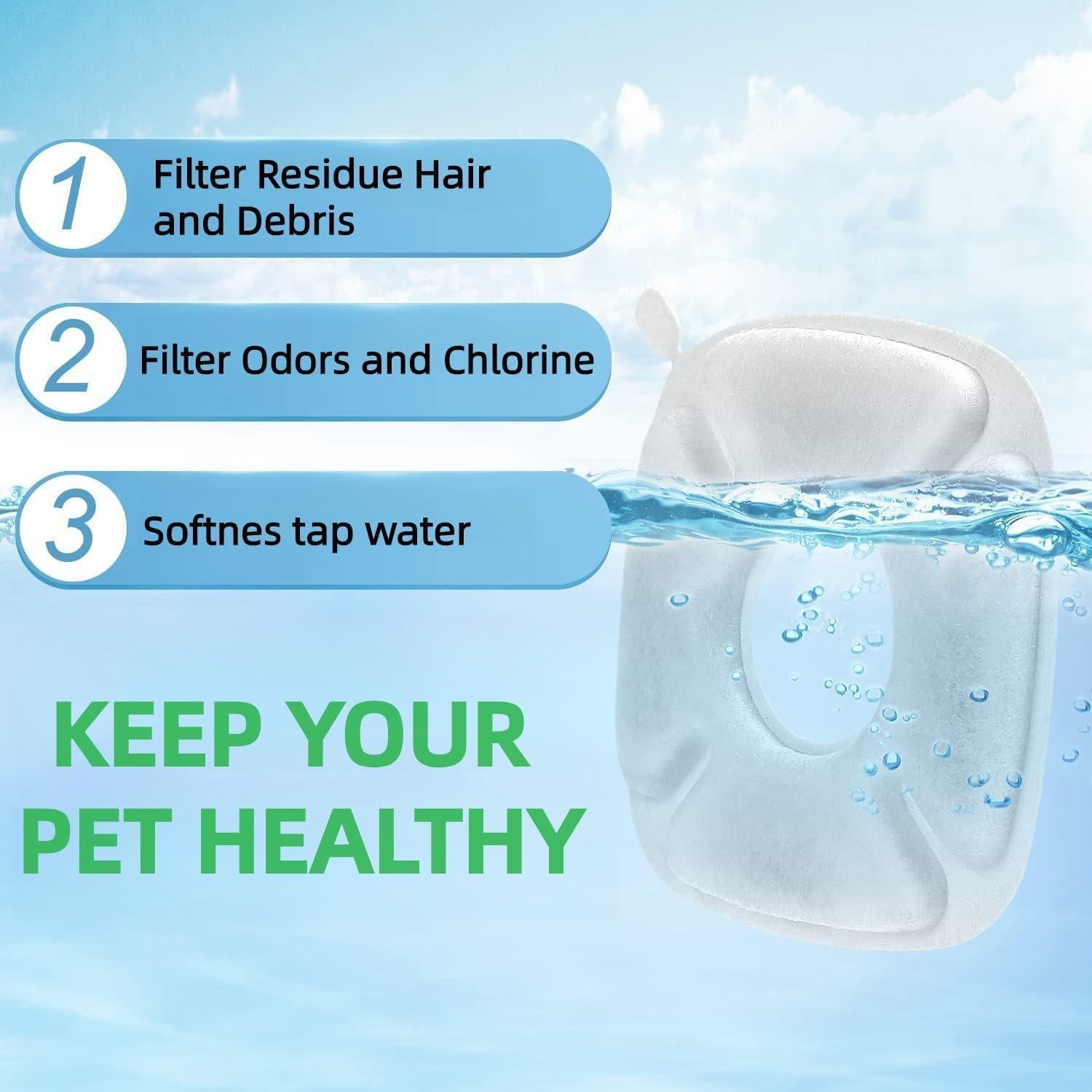 Filtros de Reemplazo para Fuente de Agua para Gatos Allxin - Paquete de 8