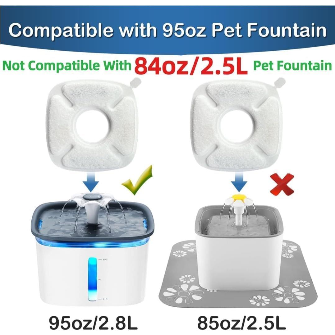 Filtros de Reemplazo para Fuente de Agua para Gatos Allxin - Paquete de 8
