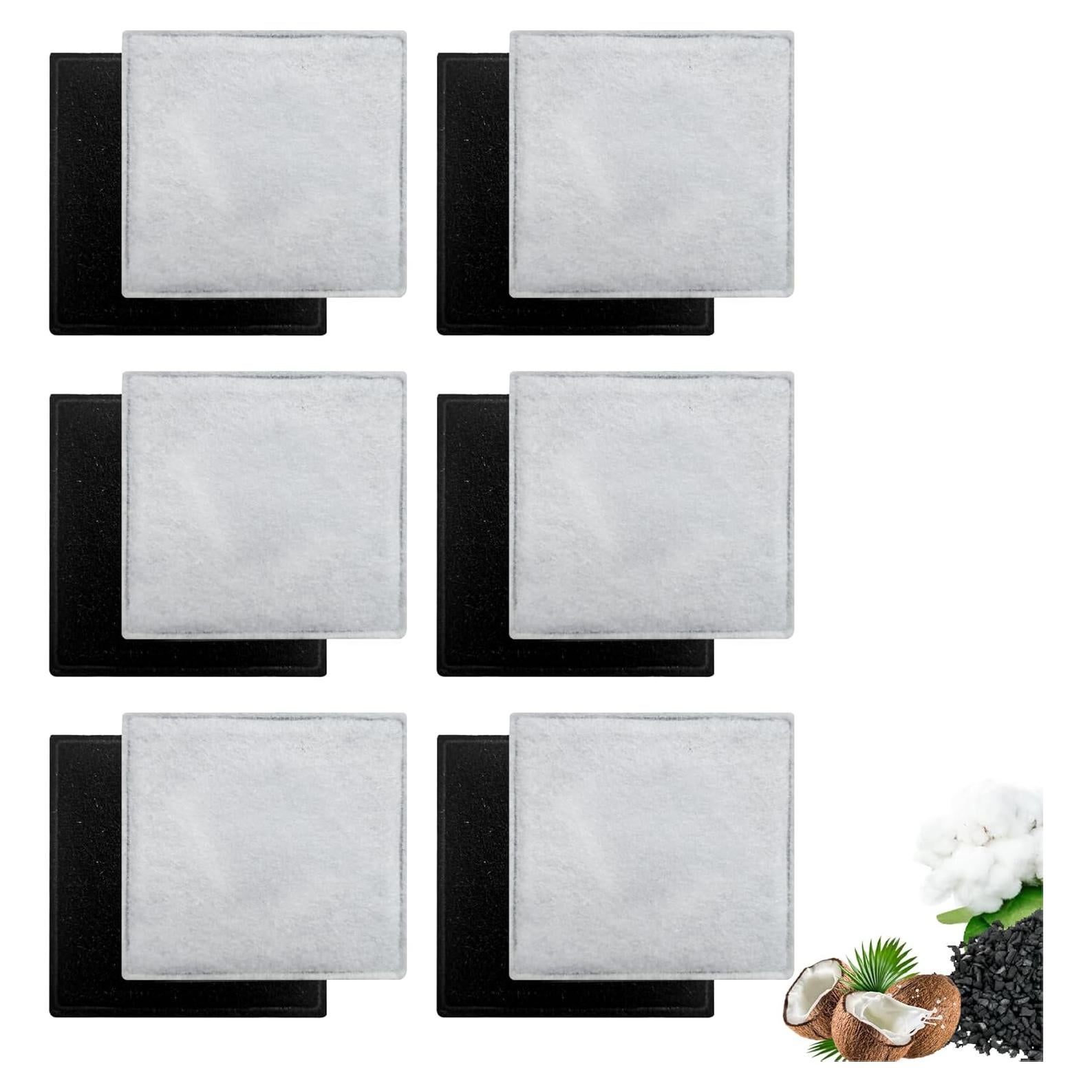 Paquete de 12 Filtros de Carbón TOGGATH para Fuente de Agua 6.35 cm