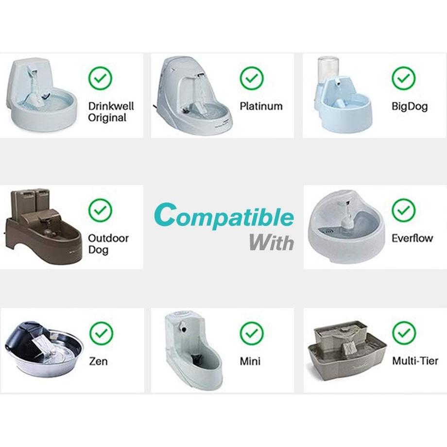 Filtro de Carbón Premium HiWater para Fuentes Drinkwell - 12 Unidades