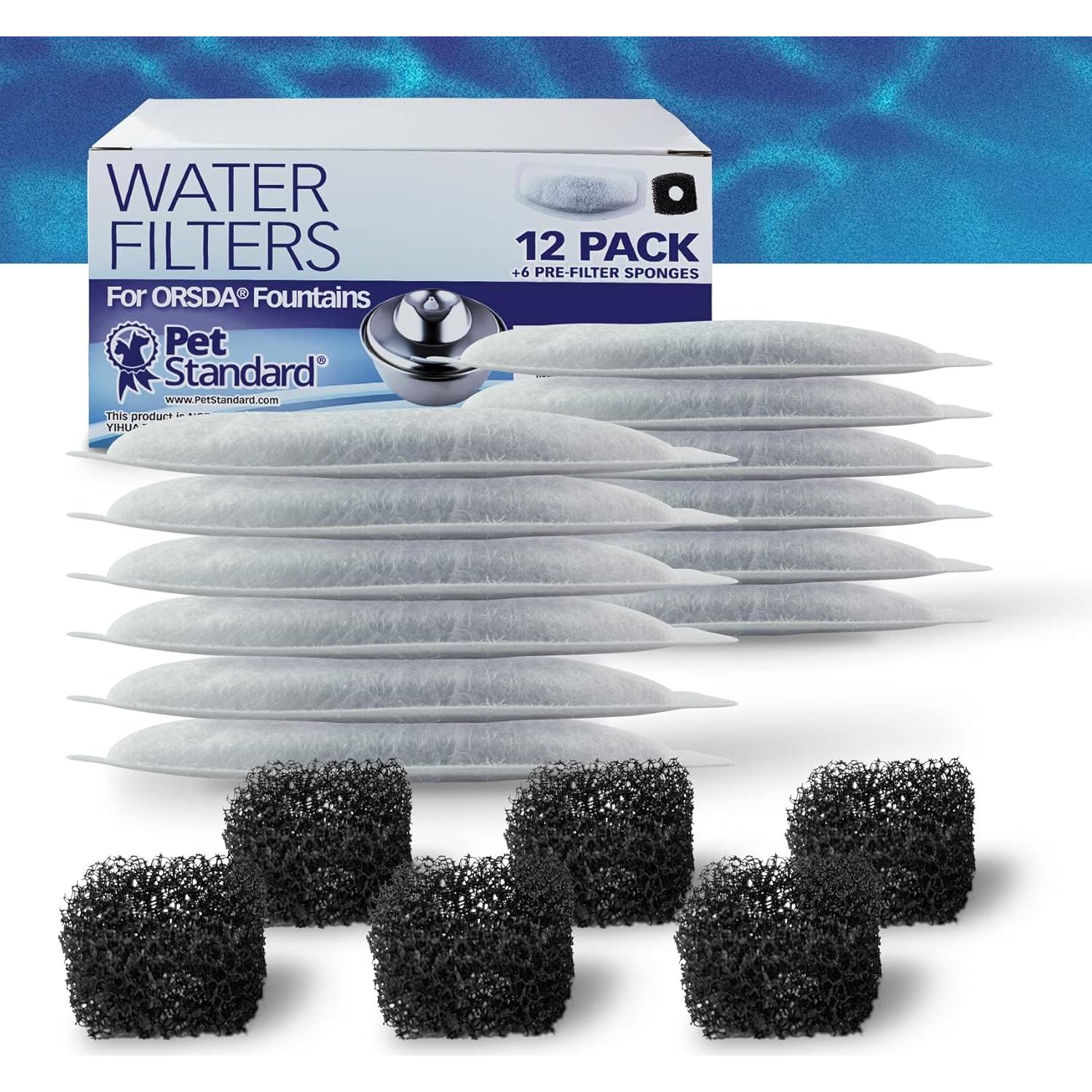 Filtros de Agua PET STANDARD para Fuentes ORSDA - Paquete de 12